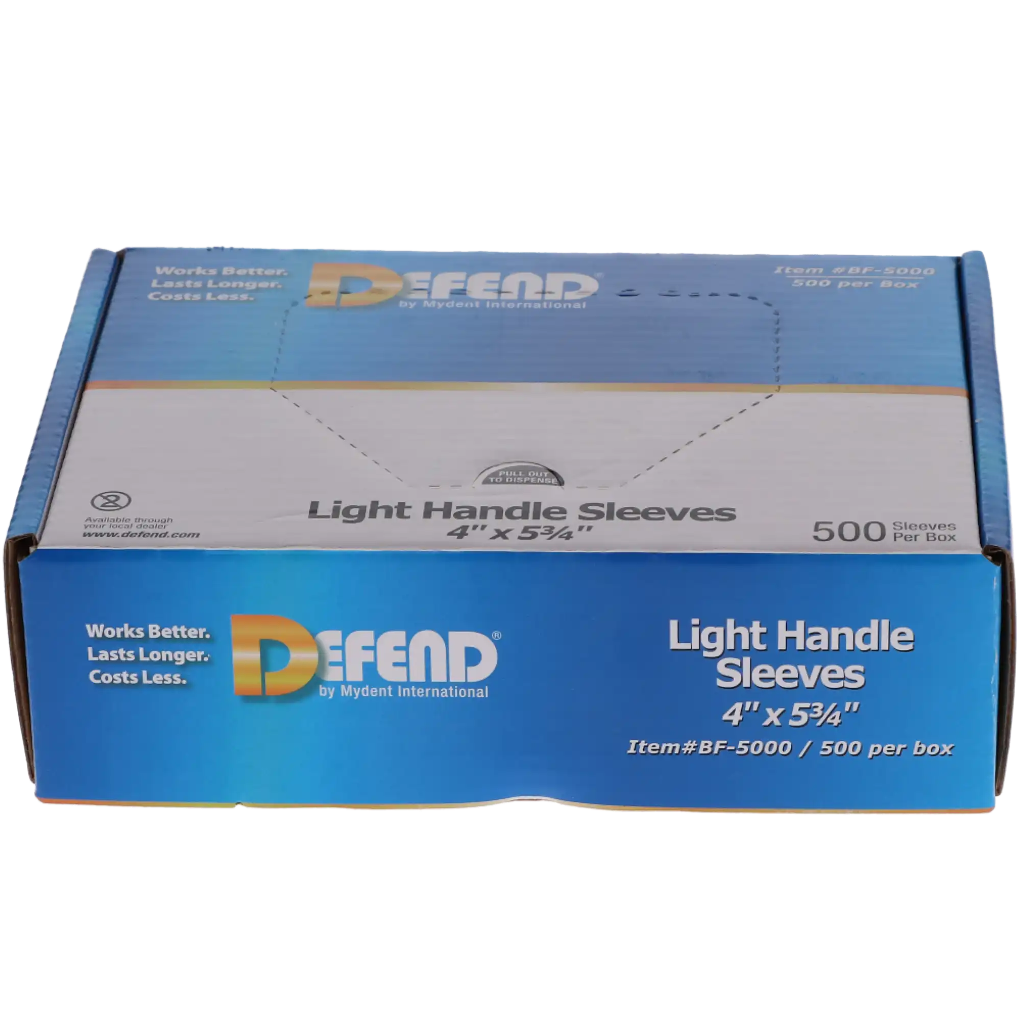 Defend Light Handle Sleeves, T-Style, Clear, 4" x 5.75", 500/Box, BF5000 thumbnail 5