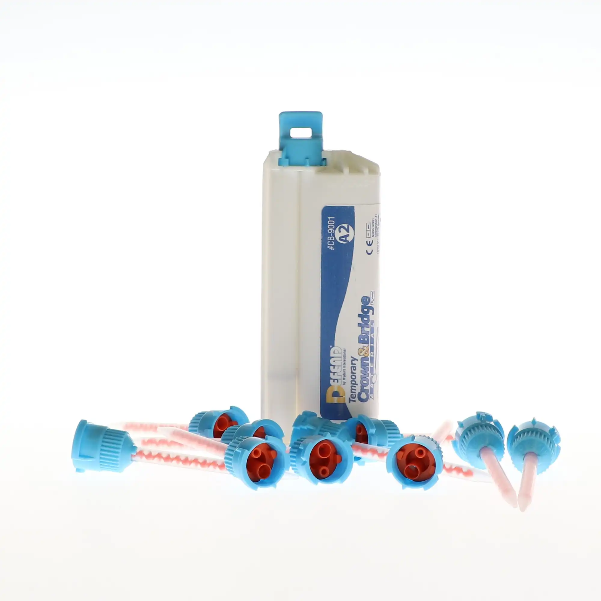 Defend Temporary Crown & Bridge Material, Bis-Acryl Composite, Shade A2, 76 g (50 mL) Cartridge, 10 Mixing Tips, CB-9001 - Temporary Crown & Bridge Material, 76 g, A2, 1/Pk, CB9001 - Image 1