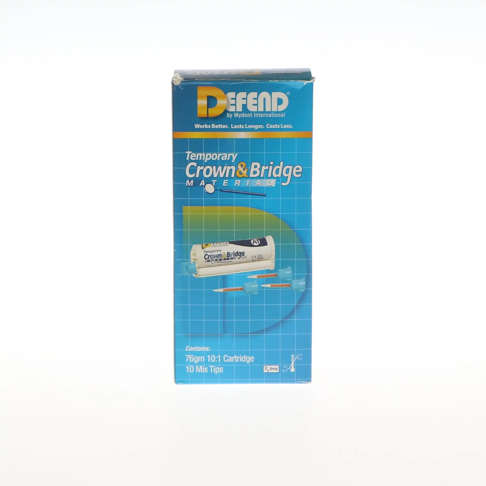 Defend Temporary Crown & Bridge Material, Bis-Acryl Composite, Shade A2, 76 g (50 mL) Cartridge, 10 Mixing Tips, CB-9001 thumbnail 3