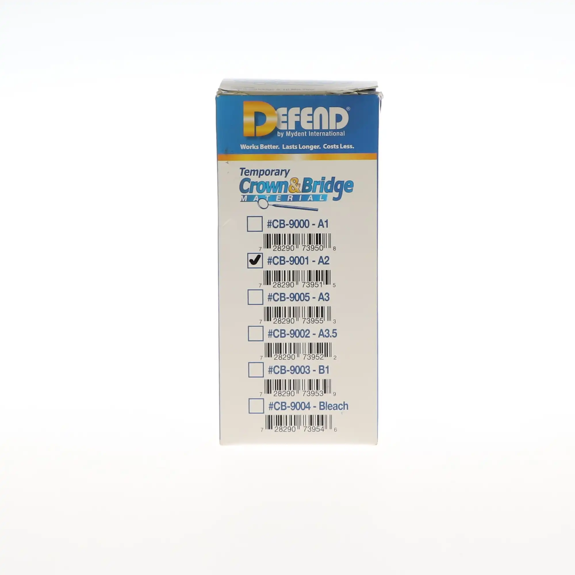 Defend Temporary Crown & Bridge Material, Bis-Acryl Composite, Shade A2, 76 g (50 mL) Cartridge, 10 Mixing Tips, CB-9001 thumbnail 4