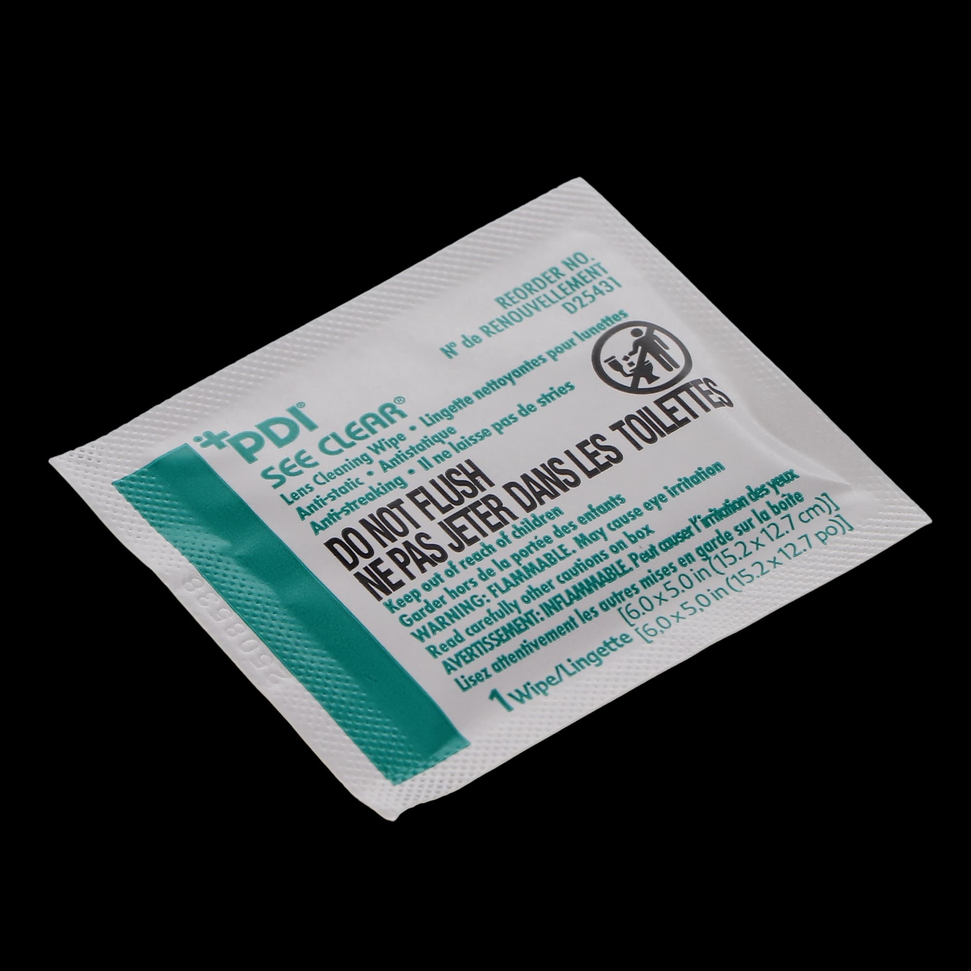 PDI See Clear Lens Cleaning Wipes, 6" x 5", 120 Individually Wrapped Wipes per Box, D25431 thumbnail 10