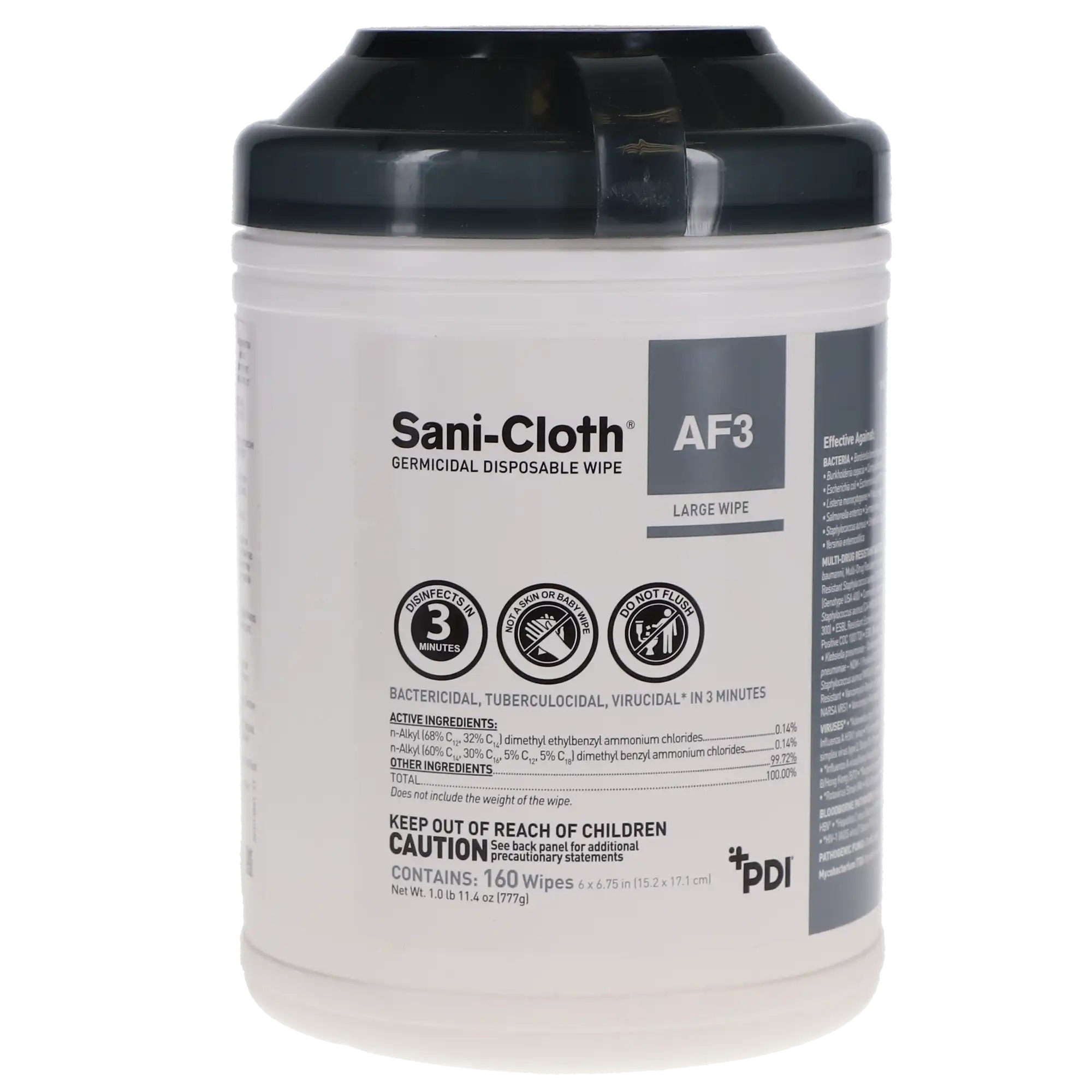 Sani-Cloth AF3 Germicidal Disposable Wipes, Large, 6" x 6.75", Alcohol-Free, 160/Can, P13872 thumbnail 11