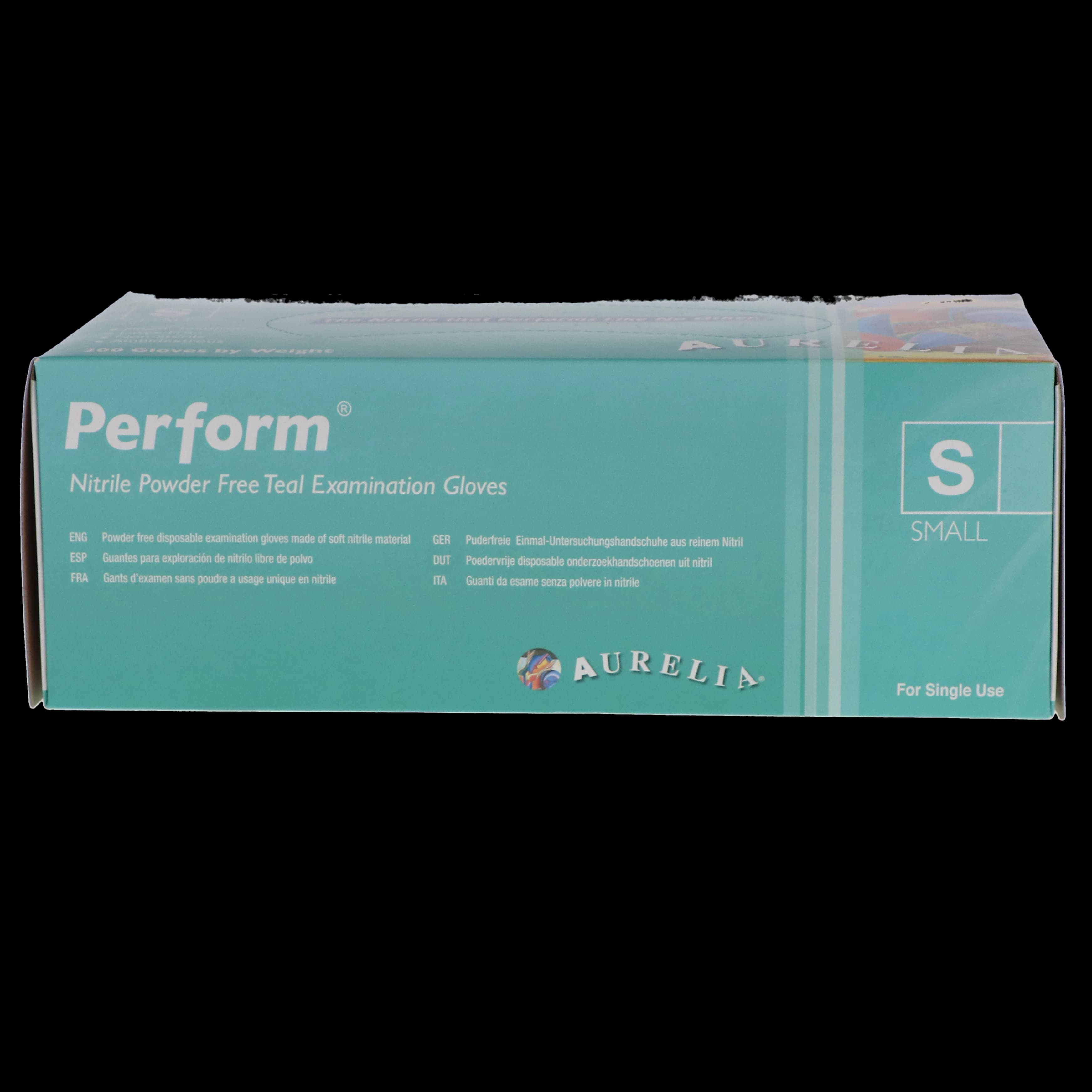 Aurelia Perform Nitrile Examination Gloves, Powder-Free, Small, Teal, 200/Box, 92396 thumbnail 3