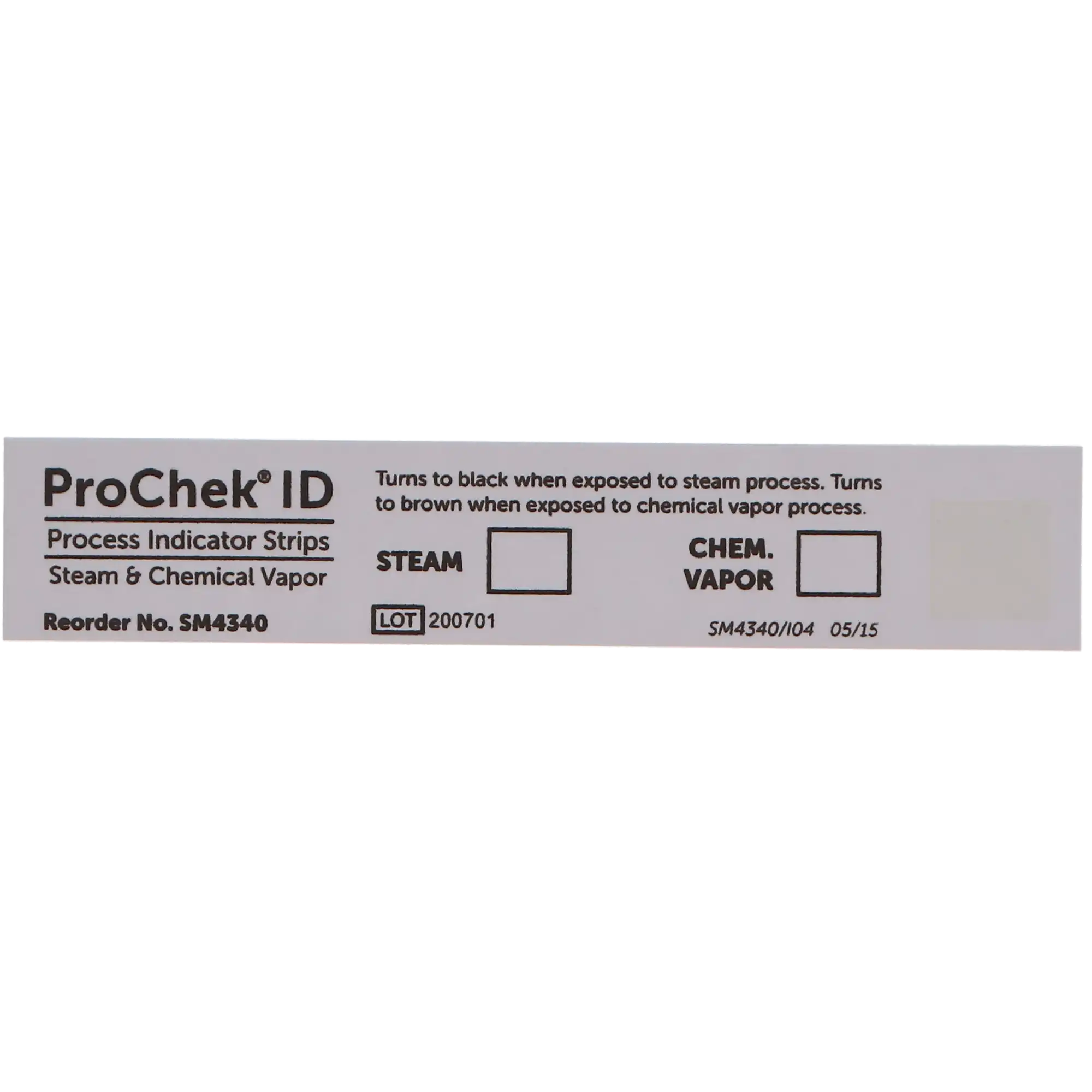 ProChek ID Process Indicator Strips for Steam and Chemical Vapor, 4" x 3/4", 250/Box, SM4340 thumbnail 3