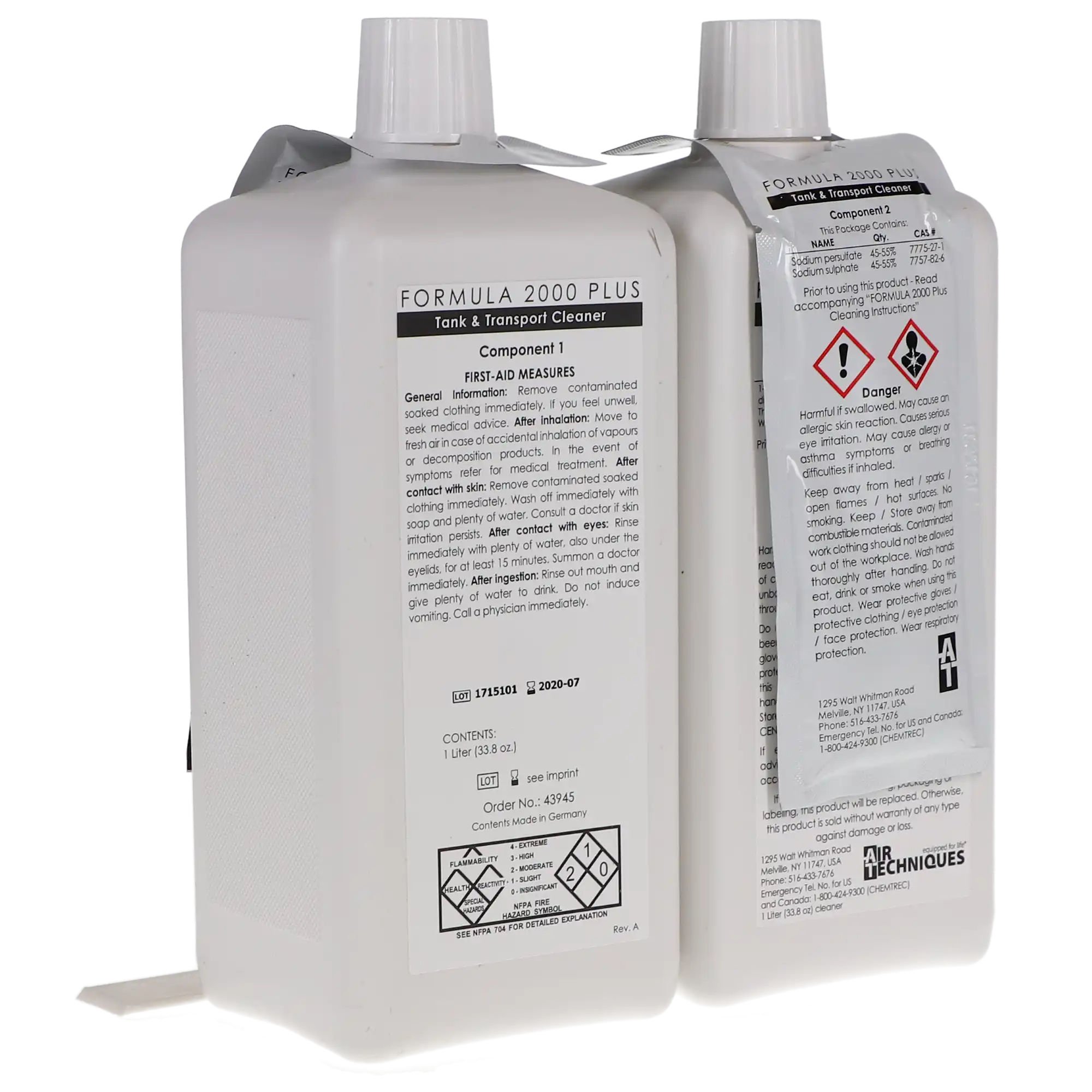 Air Techniques Formula 2000 Plus Tank and Transport Cleaner Twin Pack, 2 x 1 Liter Bottles, 2 Sponges & Spatula, 43945 thumbnail 11