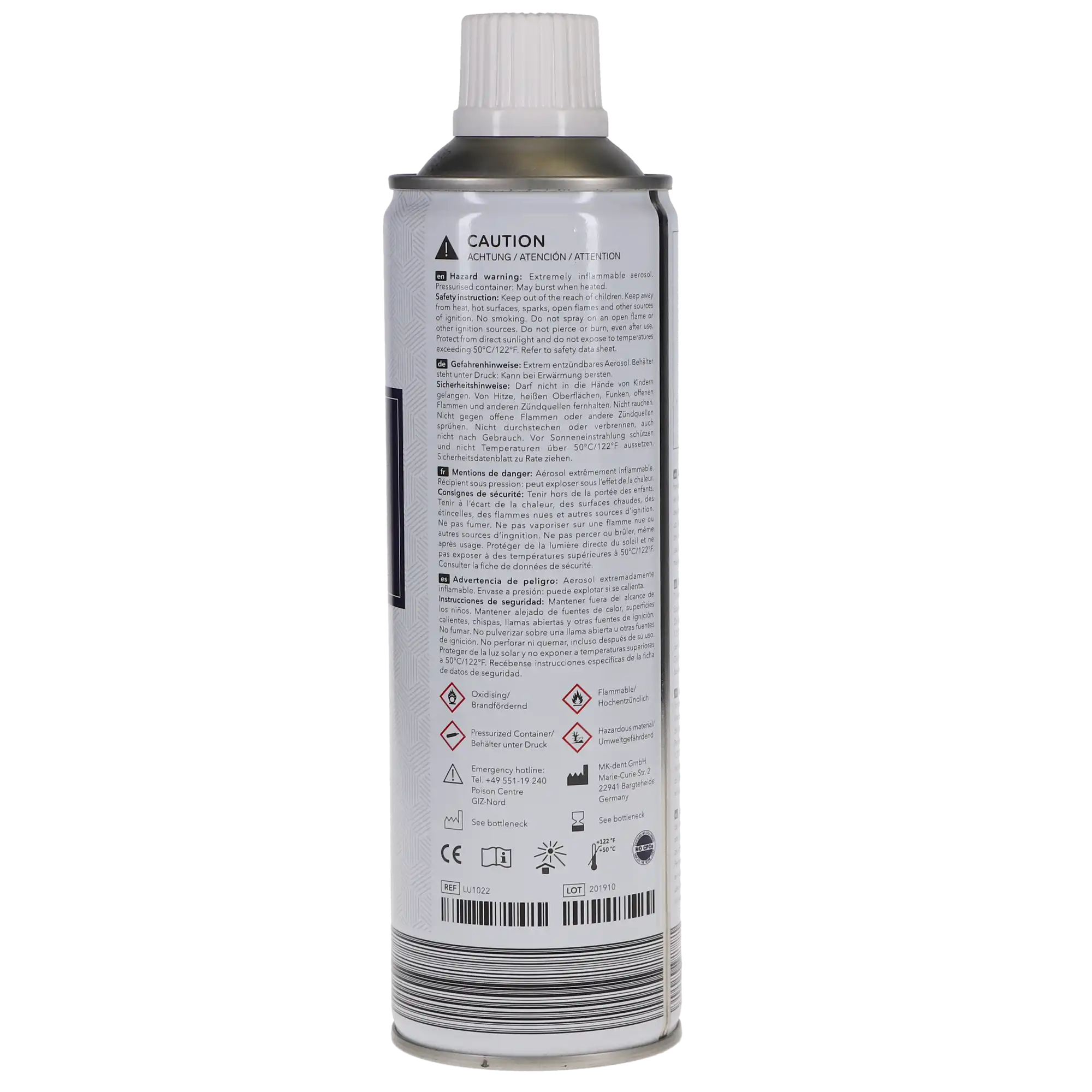 MK-Dent Premium Service Oil Lubricant Spray for KaVo Quattrocare 2, All-Synthetic, 500 ml, 1/Pk, LU1022 - Premium Service Oil Lubricant Spray, for KaVo Quattrocare 2, 500 ml, 1/Pk, LU1022 - Image 1