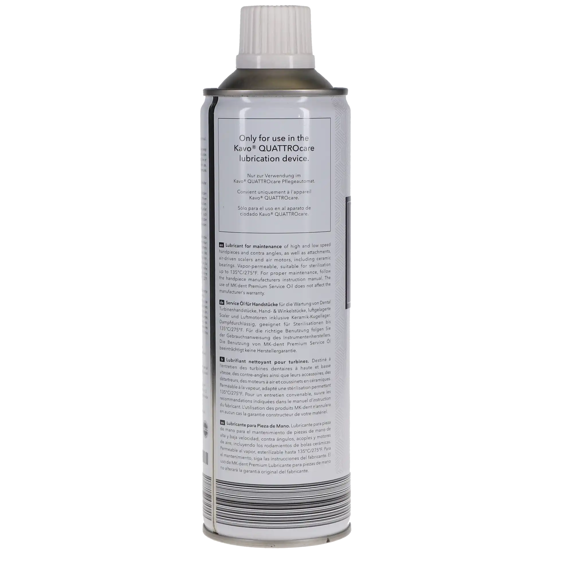 MK-Dent Premium Service Oil Lubricant Spray for KaVo Quattrocare 2, All-Synthetic, 500 ml, 1/Pk, LU1022 thumbnail 2