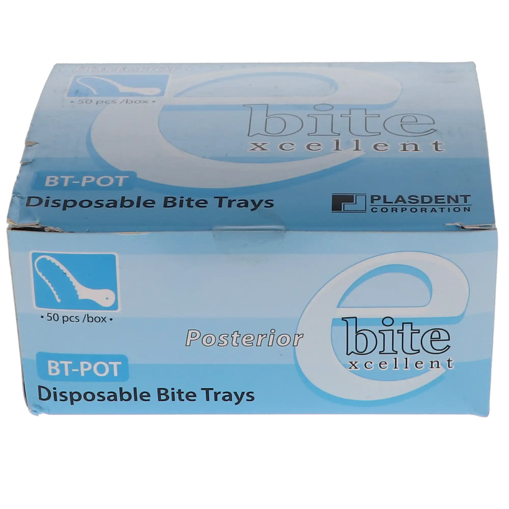 Plasdent Excellent Disposable Bite Registration Trays, Posterior, Dual Arch, White, 50/Box, BT-POT thumbnail 5