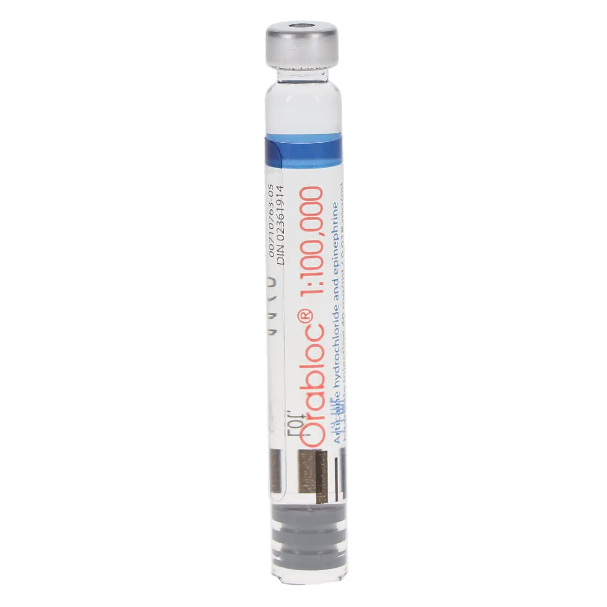 Orabloc Articaine HCl 4% with Epinephrine 1:100,000 Injection Cartridges, 1.7 mL, Red, 50/Pk thumbnail 5