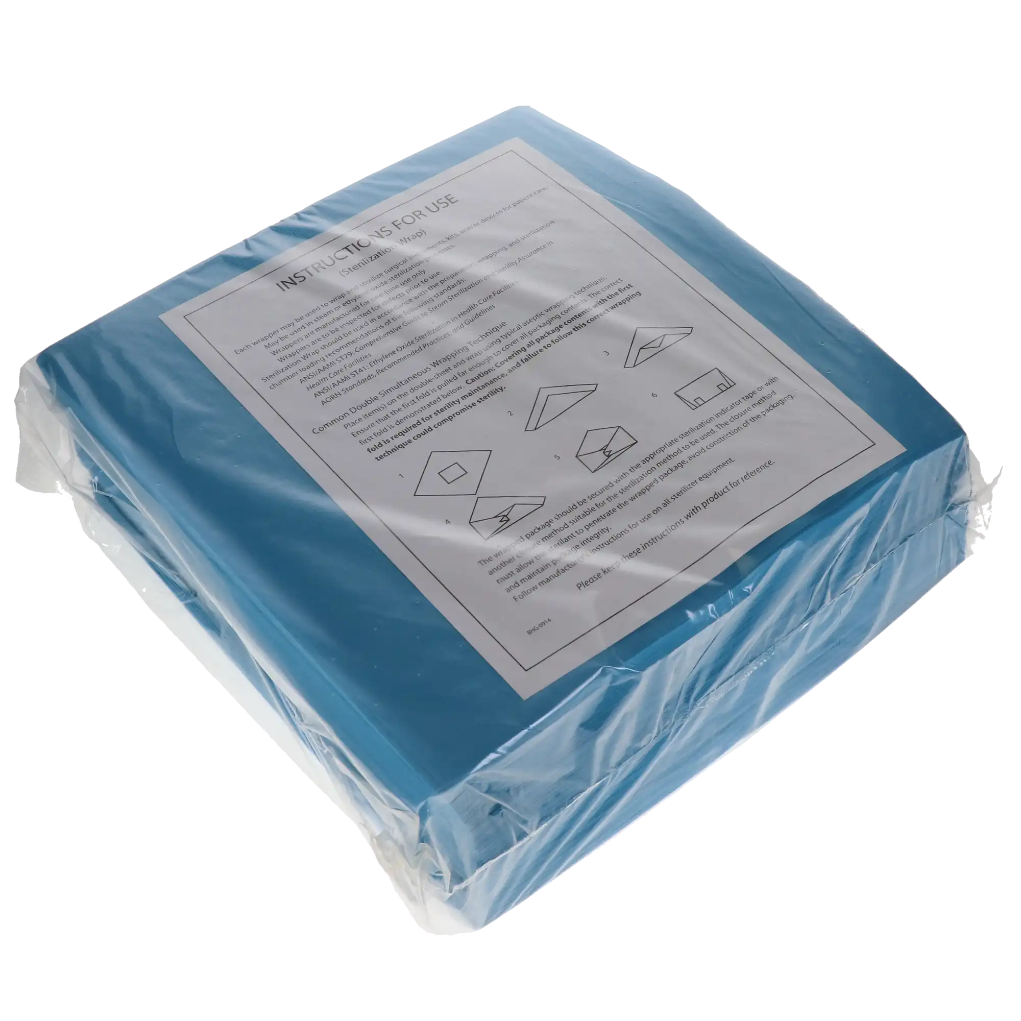 Tidi Products CSR Sterilization Wrap, 12" x 12", Blue, 1000/Case, 960172 thumbnail 3
