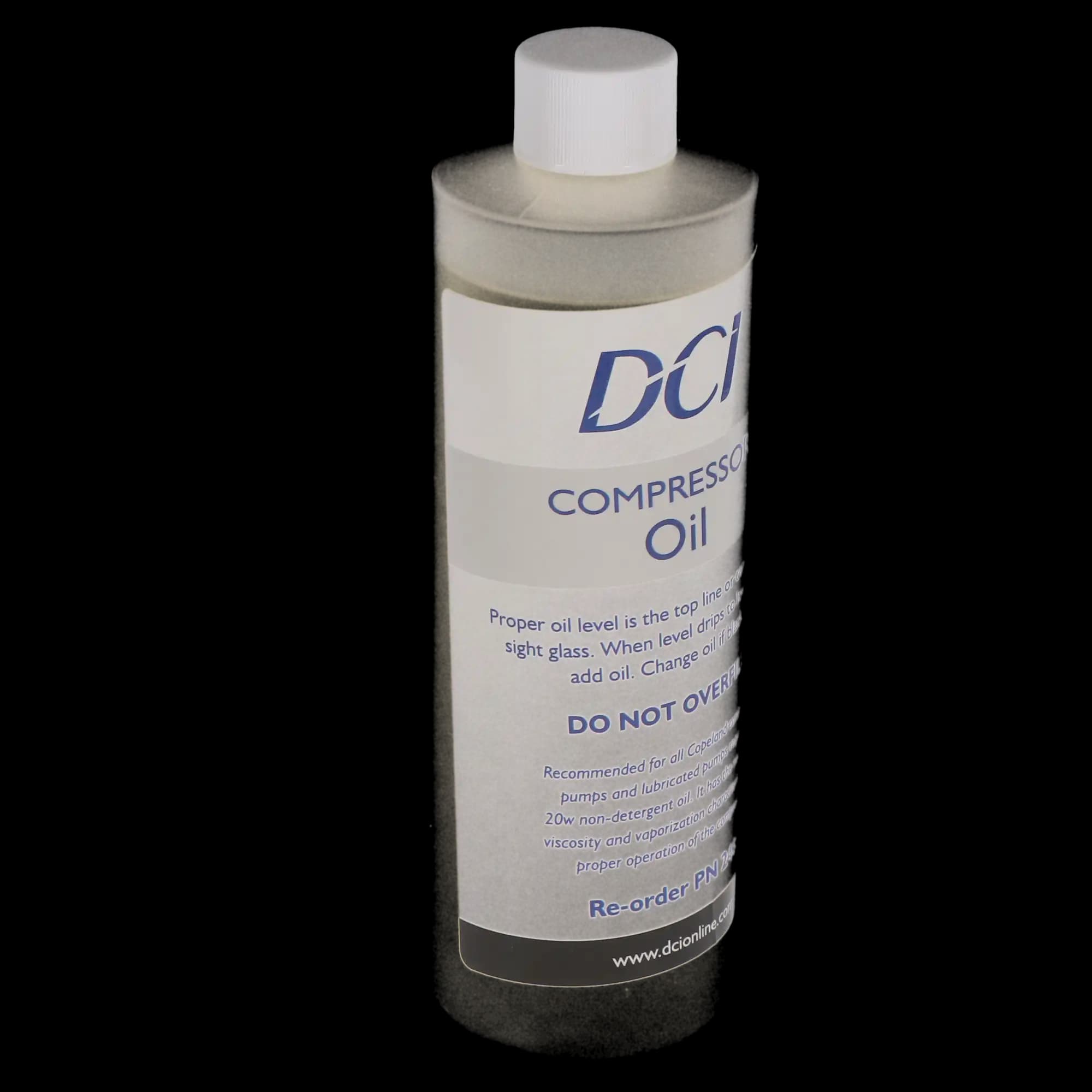 DCI International Lubricated Compressor Oil, Non-Synthetic, 20W, 16 oz Bottle, 1/Pk, 2485 thumbnail 3