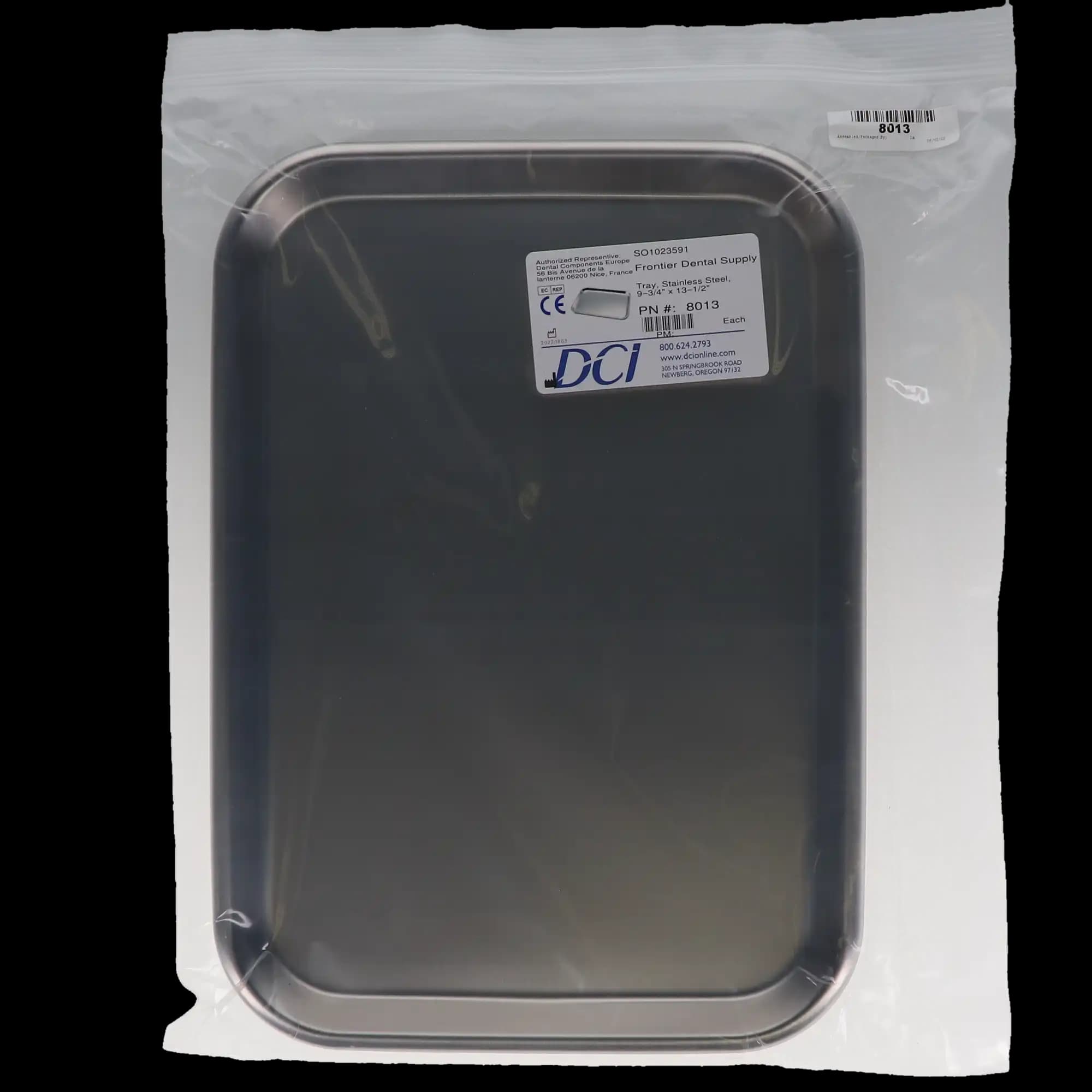 DCI International Stainless Steel Set-Up Tray, Size B, 9-3/4" x 13-1/2", 1/Pk, 8013 thumbnail 4