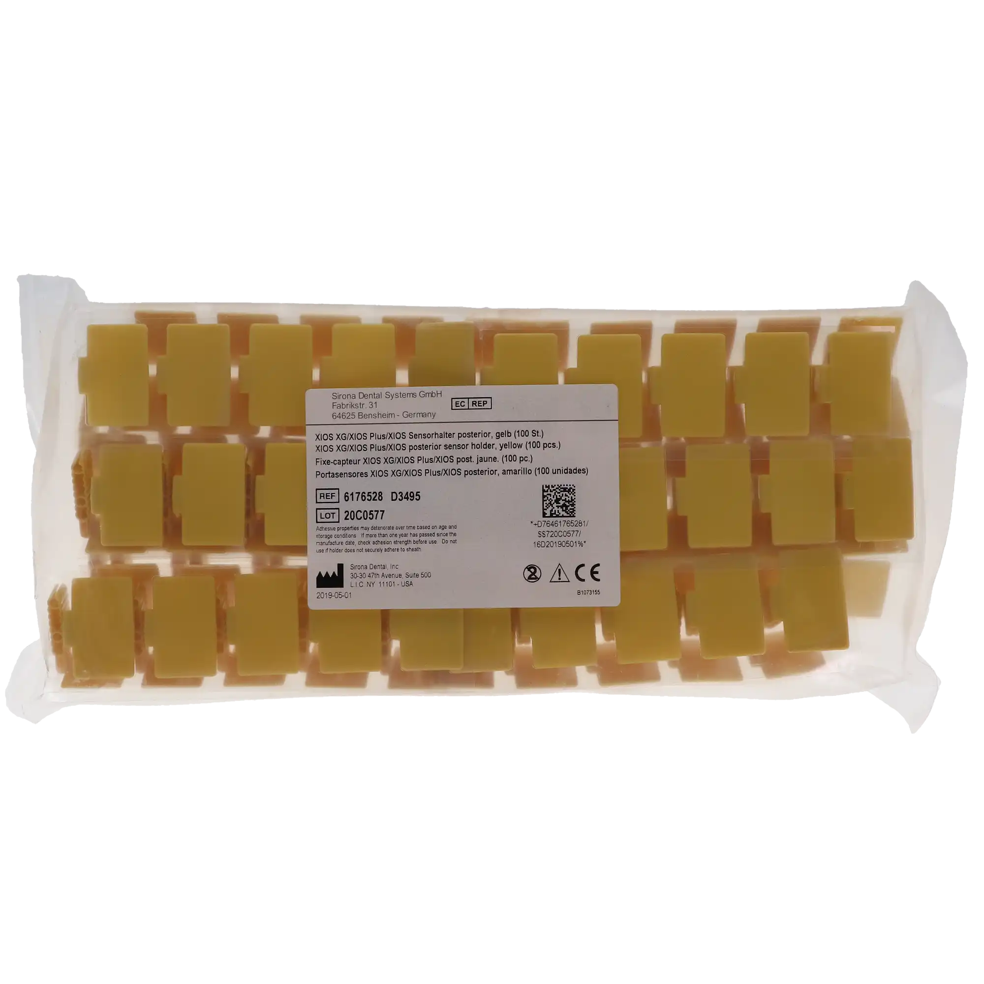 Dentsply Sirona Xios Plus Posterior Sensor Holder Tabs, Yellow, Single-Use, Adhesive, 100/Pk, 6176528 thumbnail 6