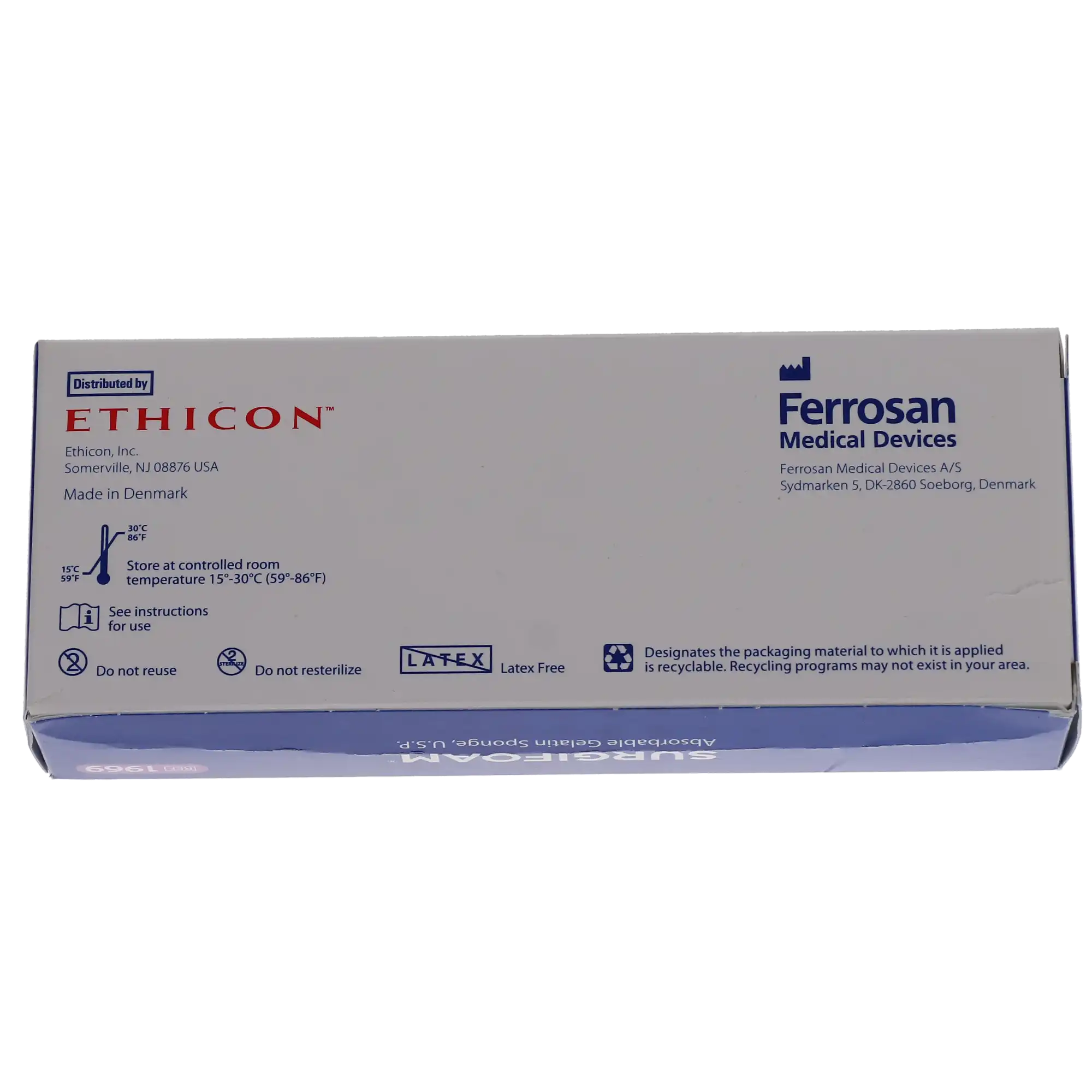Surgifoam Absorbable Gelatin Sponge, 1cm x 1cm x 1cm, Sterile, 24/Box, 1969 thumbnail 8