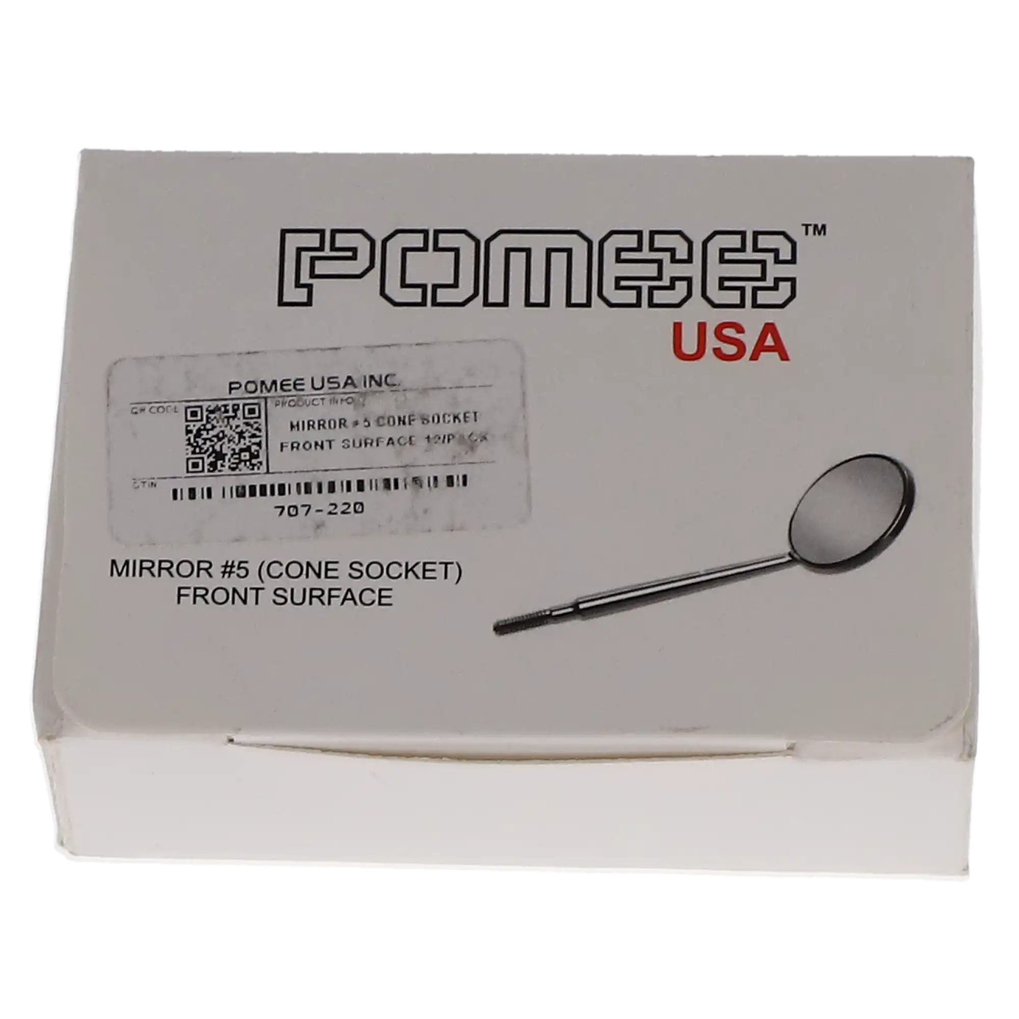 Pomee Mouth Mirror Heads, Cone Socket, Front Surface, #5, 12/Pk, 707-220 thumbnail 4