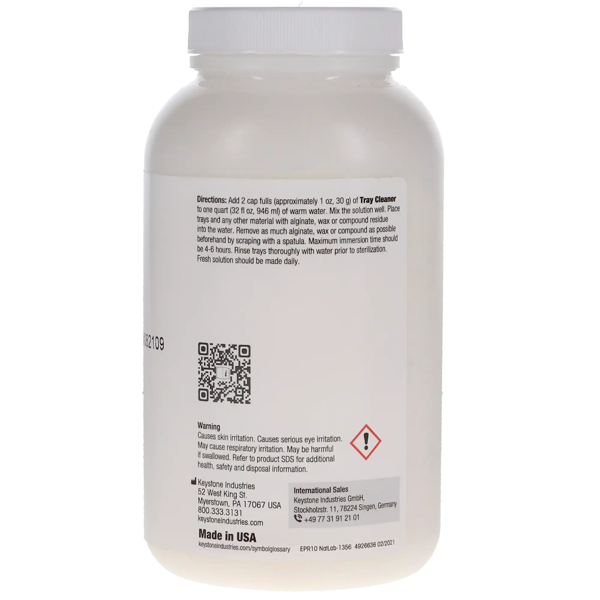 Keystone Optimize Alginate Tray Cleaner Powder, 1 lb (16 oz), Makes 4 Gallons, 141 thumbnail 3