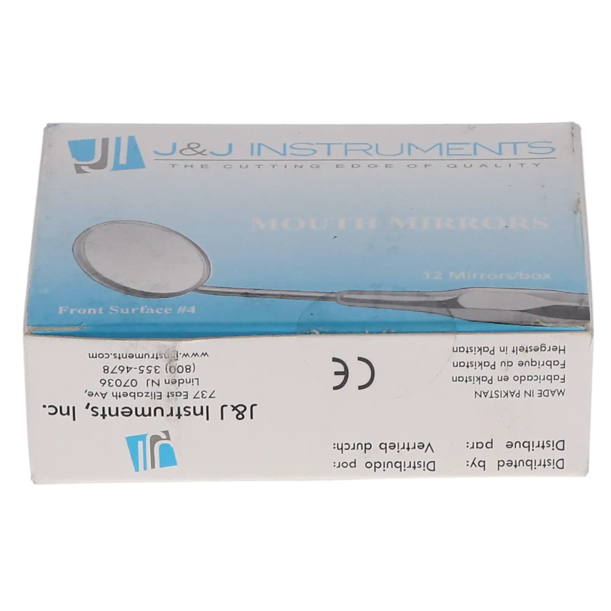 J&J Instruments Mouth Mirror Heads, Cone Socket, Front Surface Rhodium, #4, 12/Pk, IN07-200 thumbnail 4