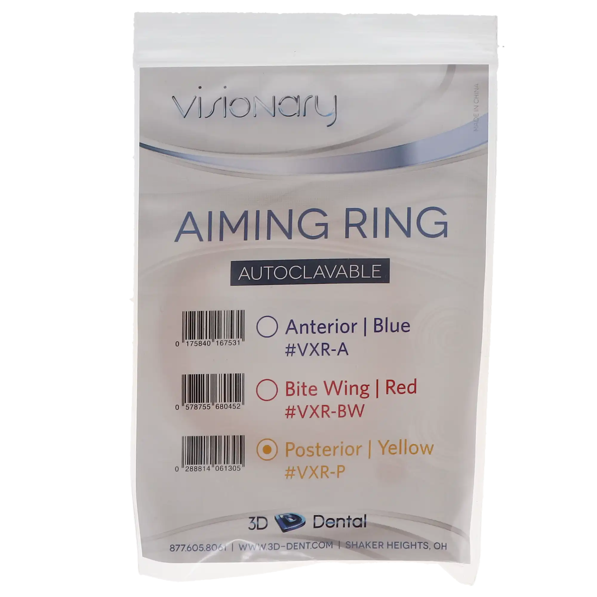 3D Dental Visionary X-Ray Positioning Aiming Ring, Posterior, Yellow, 1/Pk, VXR-P thumbnail 4