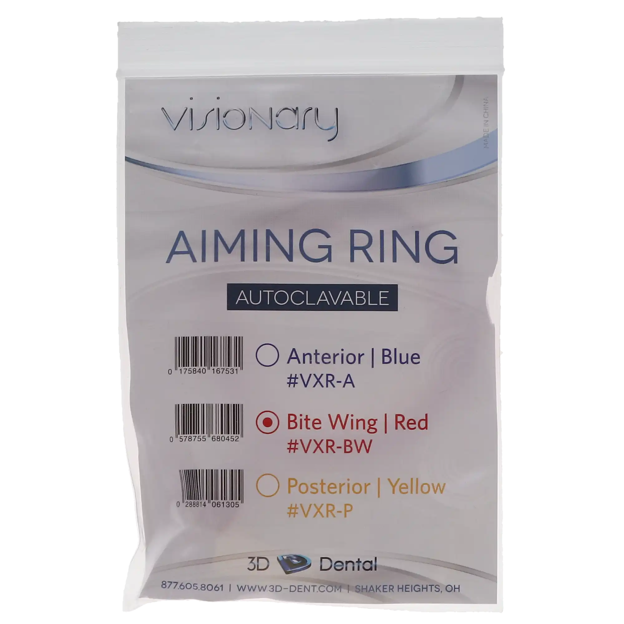 3D Dental Visionary X-Ray Positioning Aiming Ring, Bitewing, Red, 1/Pk, VXR-BW thumbnail 4