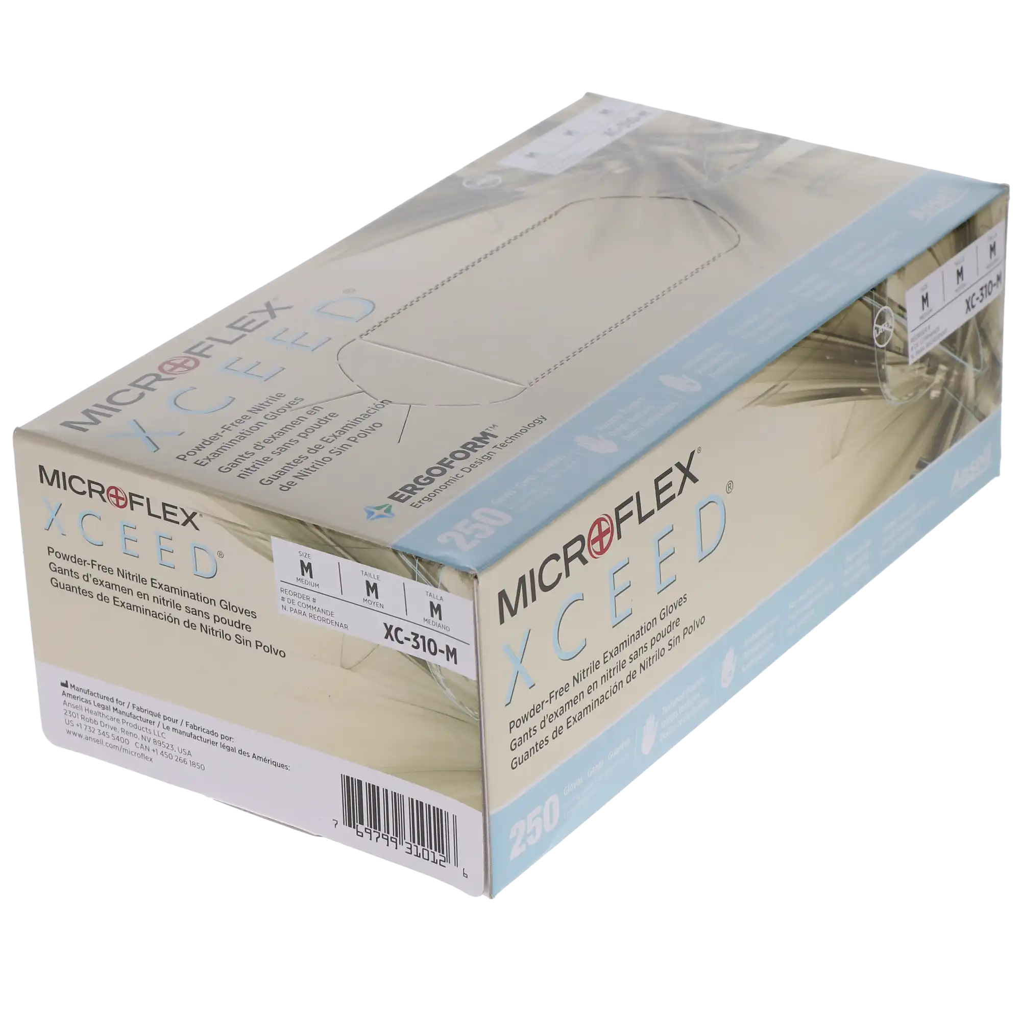 XCEED® Nitrile Examination Gloves, Powder Free, Latex Free, Non-Sterile, Blue, Medium, 250/Box, XC-310-M thumbnail 9
