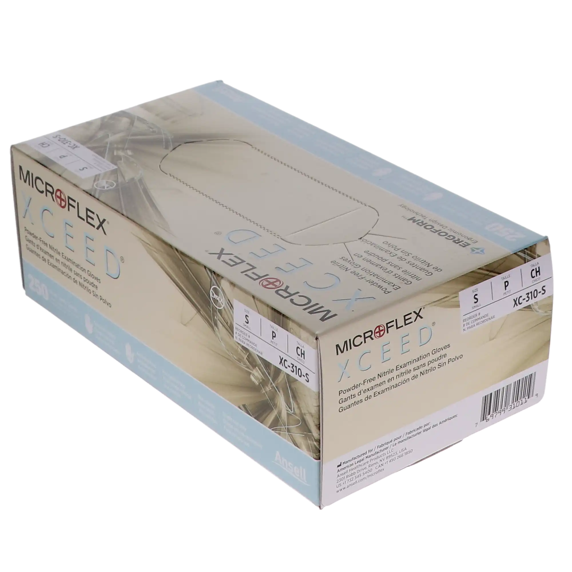 XCEED® Nitrile Examination Gloves, Powder Free, Latex Free, Non-Sterile, Small, Blue, 250/Box, XC-310-S thumbnail 8