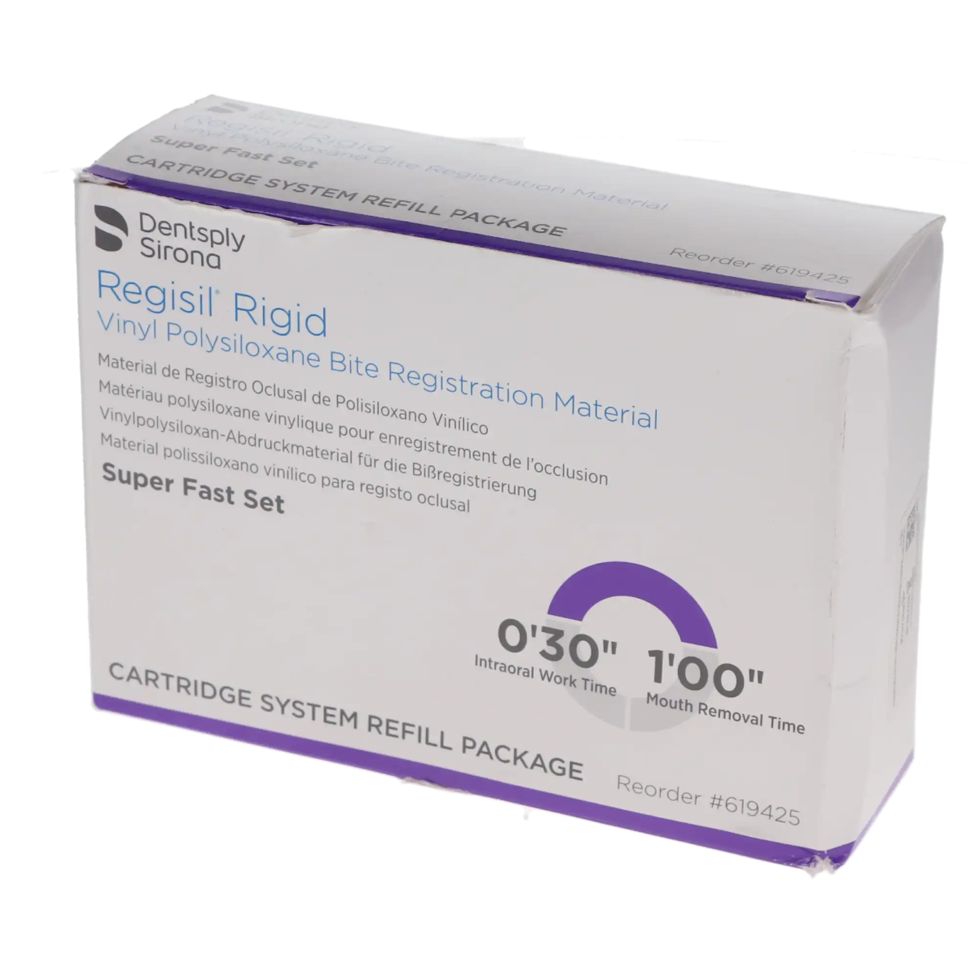 Regisil 2X VPS Bite Registration Material, Regular Set, 50 mL Cartridge Refill, Purple/Teal, 4/Pk, 619500 thumbnail 12