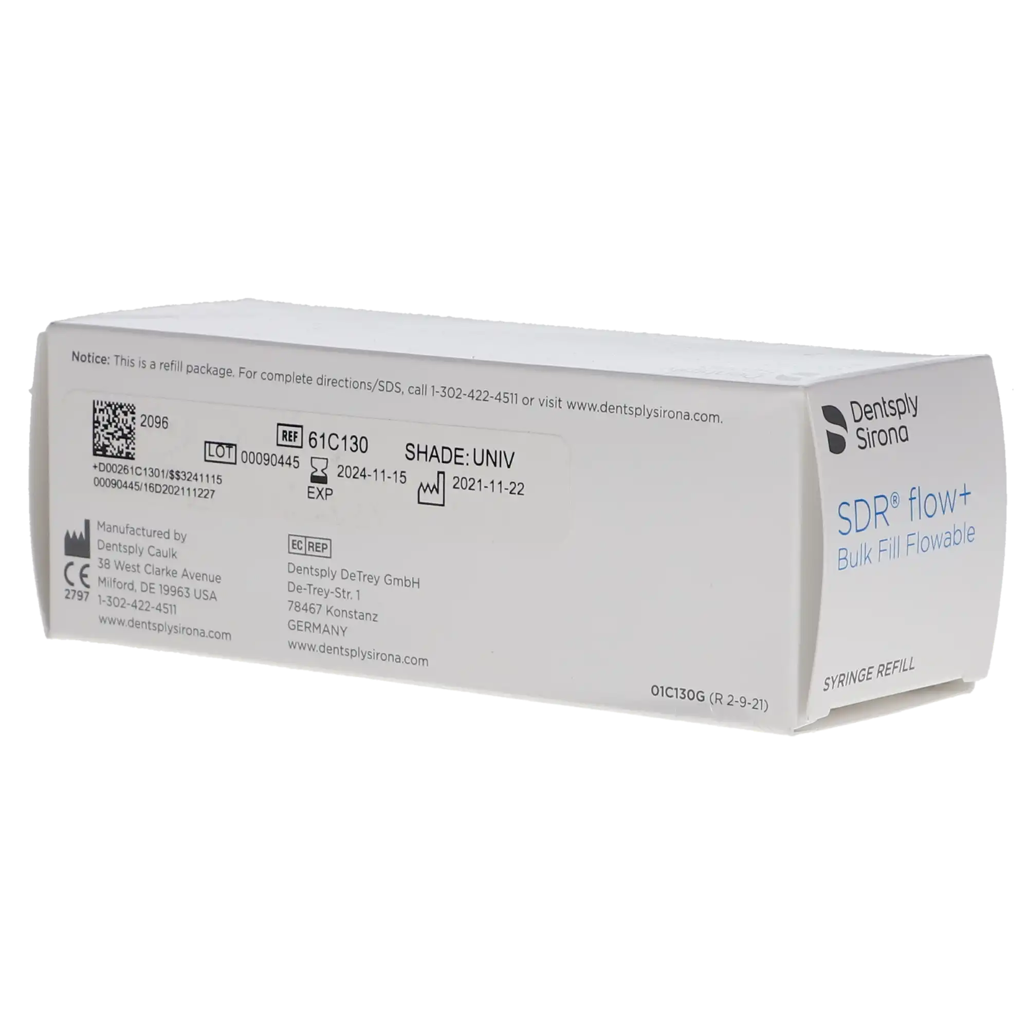 SureFil SDR Flow+ Bulk Fill Flowable Composite Syringe Refill, Universal Shade, 1 g, 2 Syringes + 15 Tips, 61C130 thumbnail 12