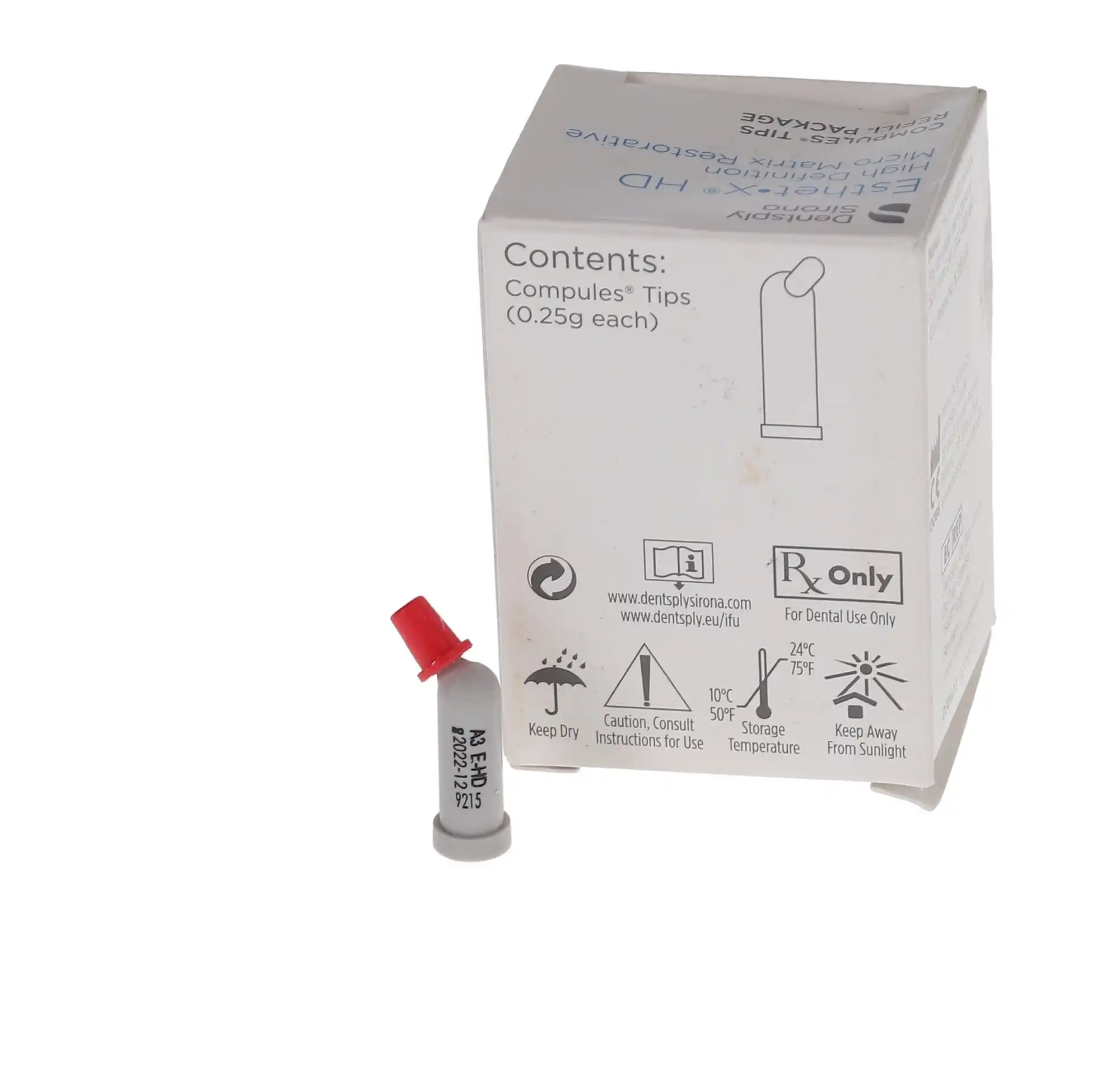 Esthet-X HD Micro Matrix Restorative Material, Compule Tip Refills, 0.25 g, A3, Regular Body, 20/Pk, 630619 thumbnail 9