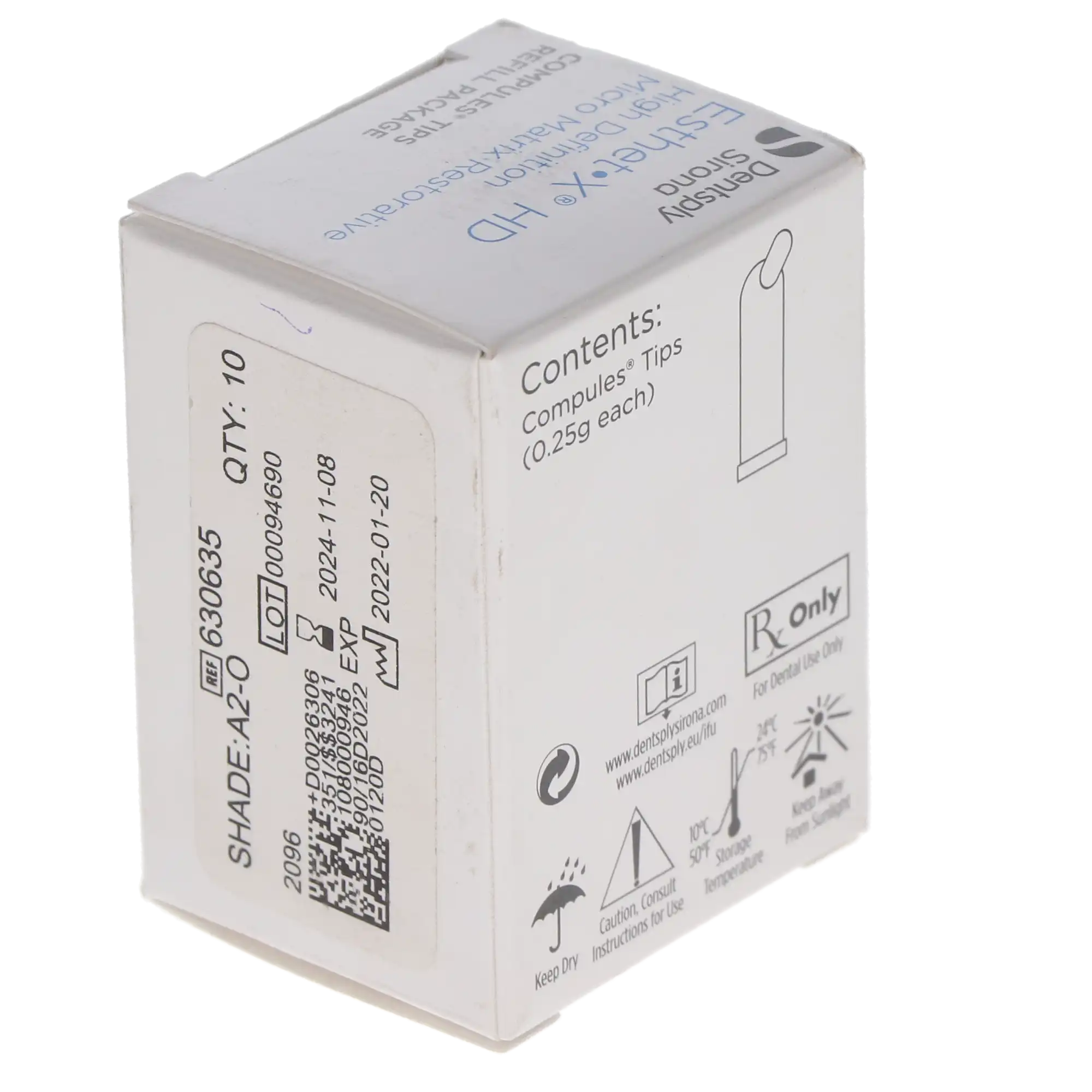 Esthet-X HD Micro Matrix Restorative Material, Compule Tip Refills, 0.25 g, A2-O Opaque Dentin, 10/Pk, 630635 thumbnail 10