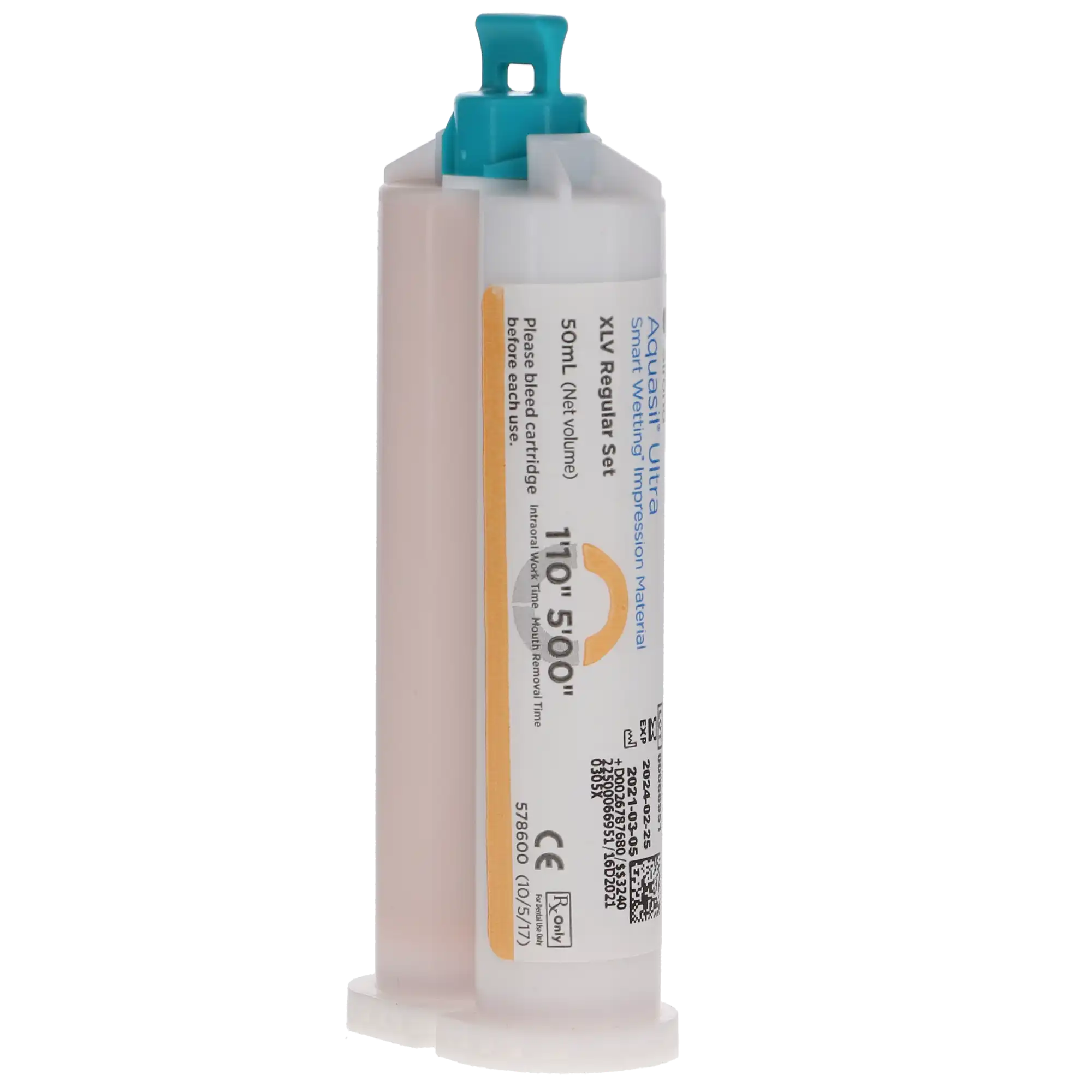Aquasil Ultra Smart Wetting Impression Material, Xtra Light Body (XLV), Regular Set, 50 ml Cartridges, Mint, Orange, 4/Pk, 678768 thumbnail 3