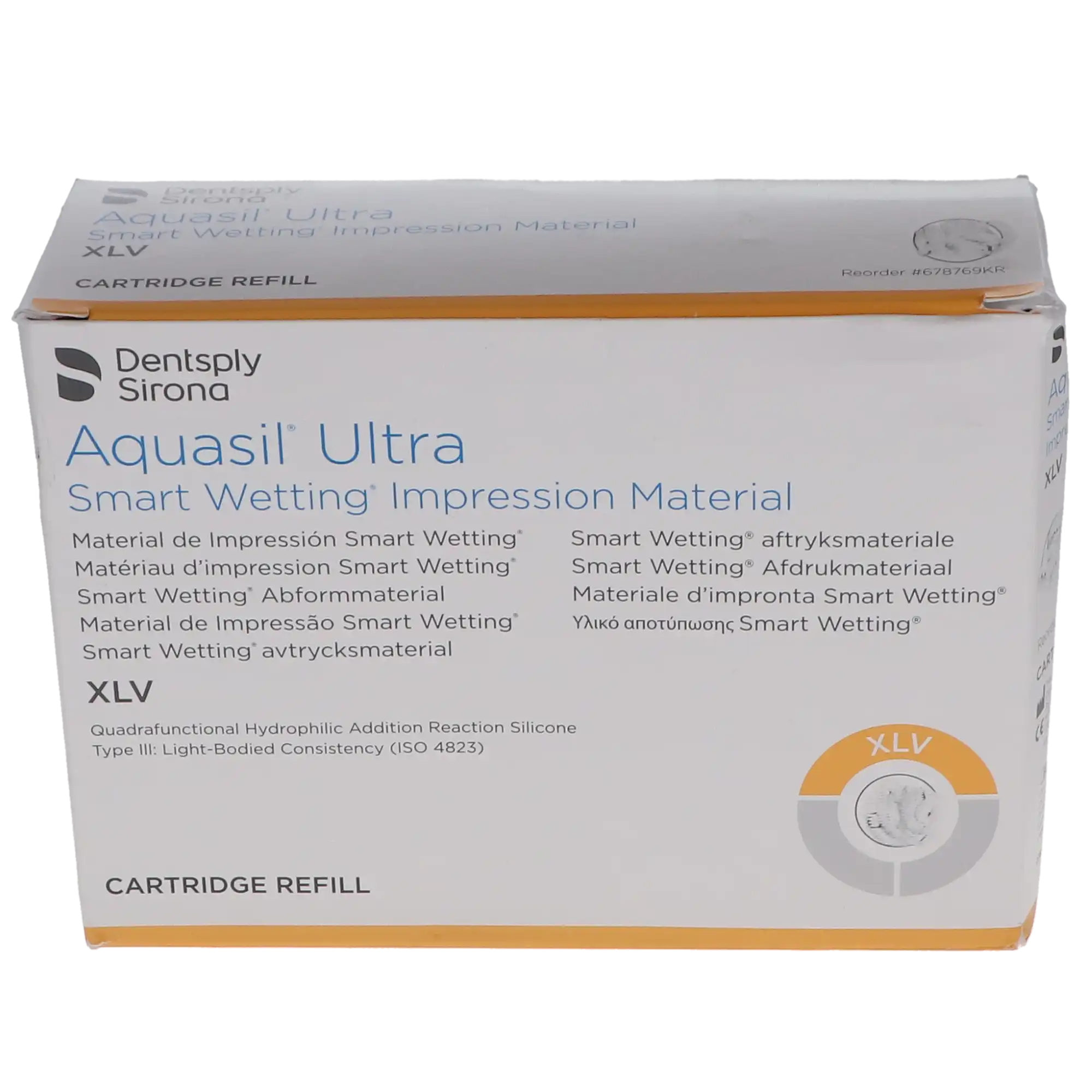 Aquasil Ultra Smart Wetting Impression Material, Xtra Light Body (XLV), Regular Set, 50 ml Cartridges, Mint, Orange, 4/Pk, 678768 thumbnail 5