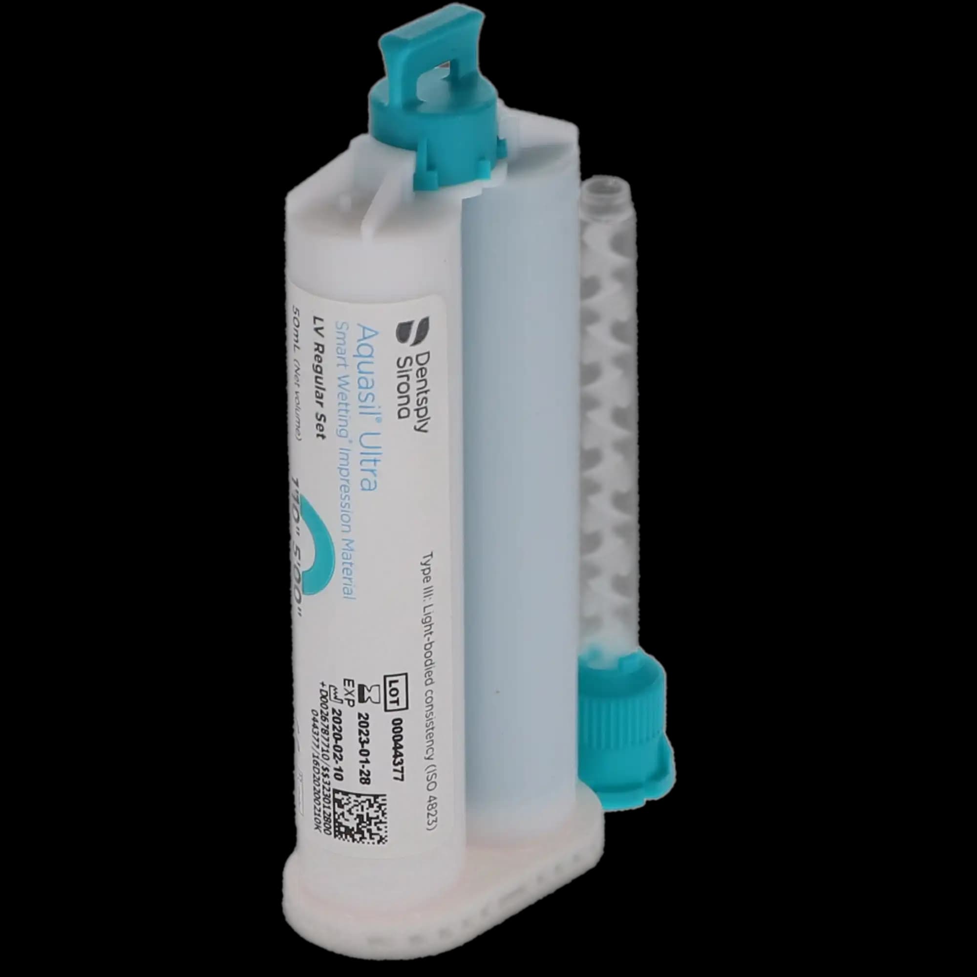 Aquasil Ultra Smart Wetting Impression Material, Light Body (LV), Regular Set, 50 ml Cartridges, Mint, Teal, 4/Pk, 678771 thumbnail 2