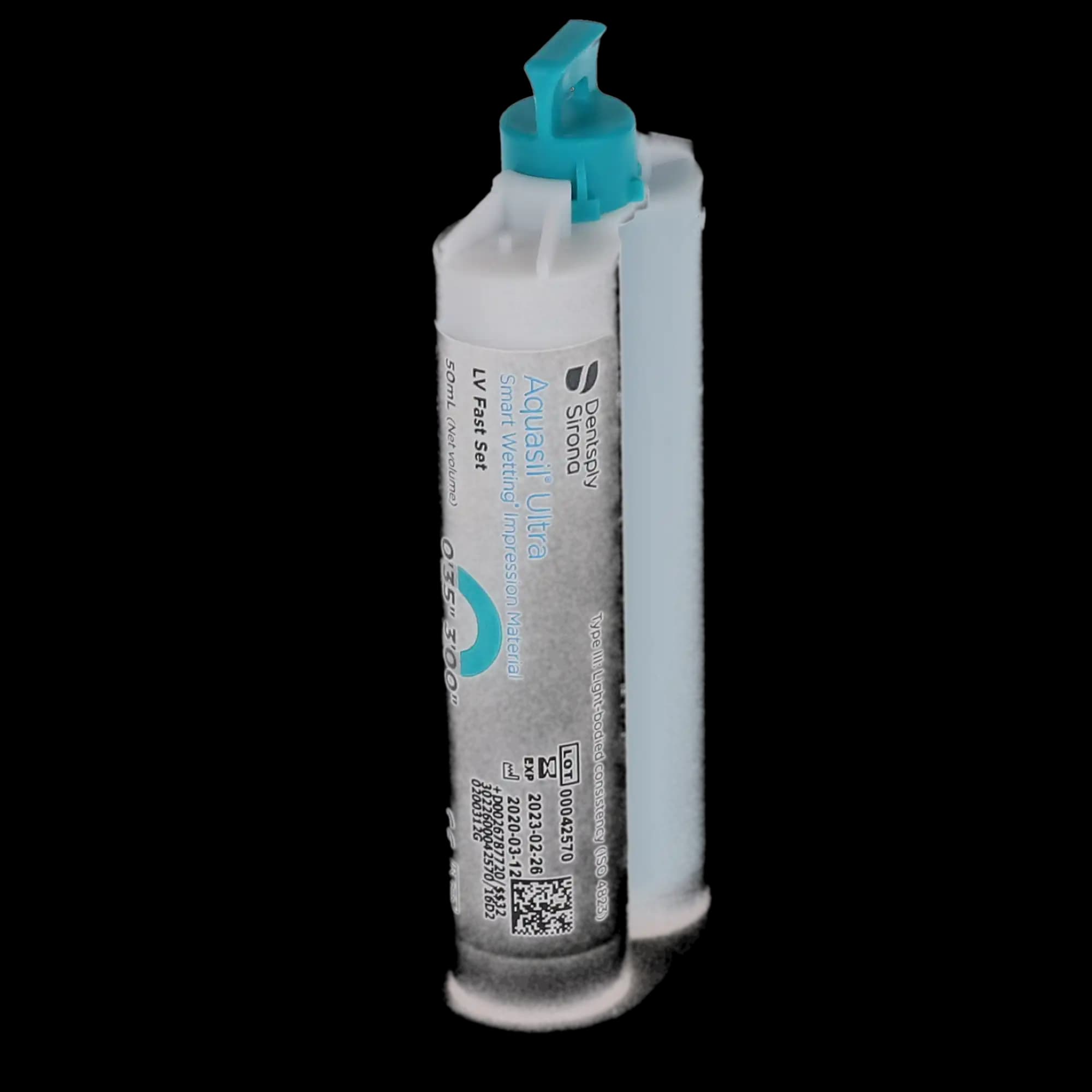 Aquasil Ultra Smart Wetting Impression Material, Light Body (LV), Fast Set, Mint, Teal, 50 ml Cartridges, 4/Pk, 678772 thumbnail 3