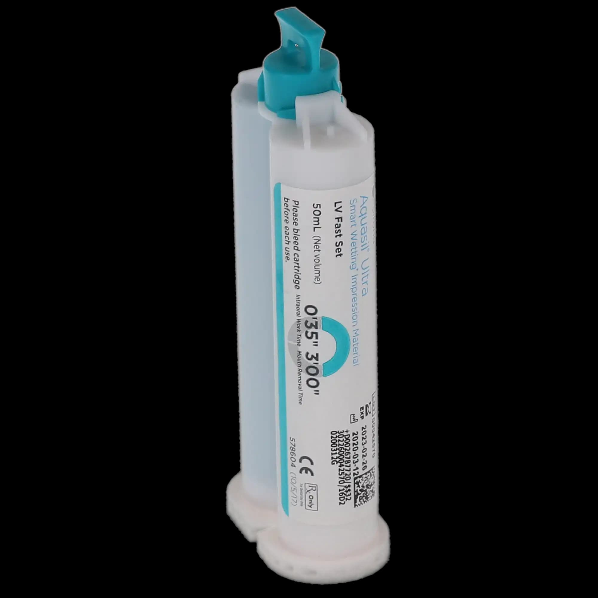 Aquasil Ultra Smart Wetting Impression Material, Light Body (LV), Fast Set, Mint, Teal, 50 ml Cartridges, 4/Pk, 678772 thumbnail 4