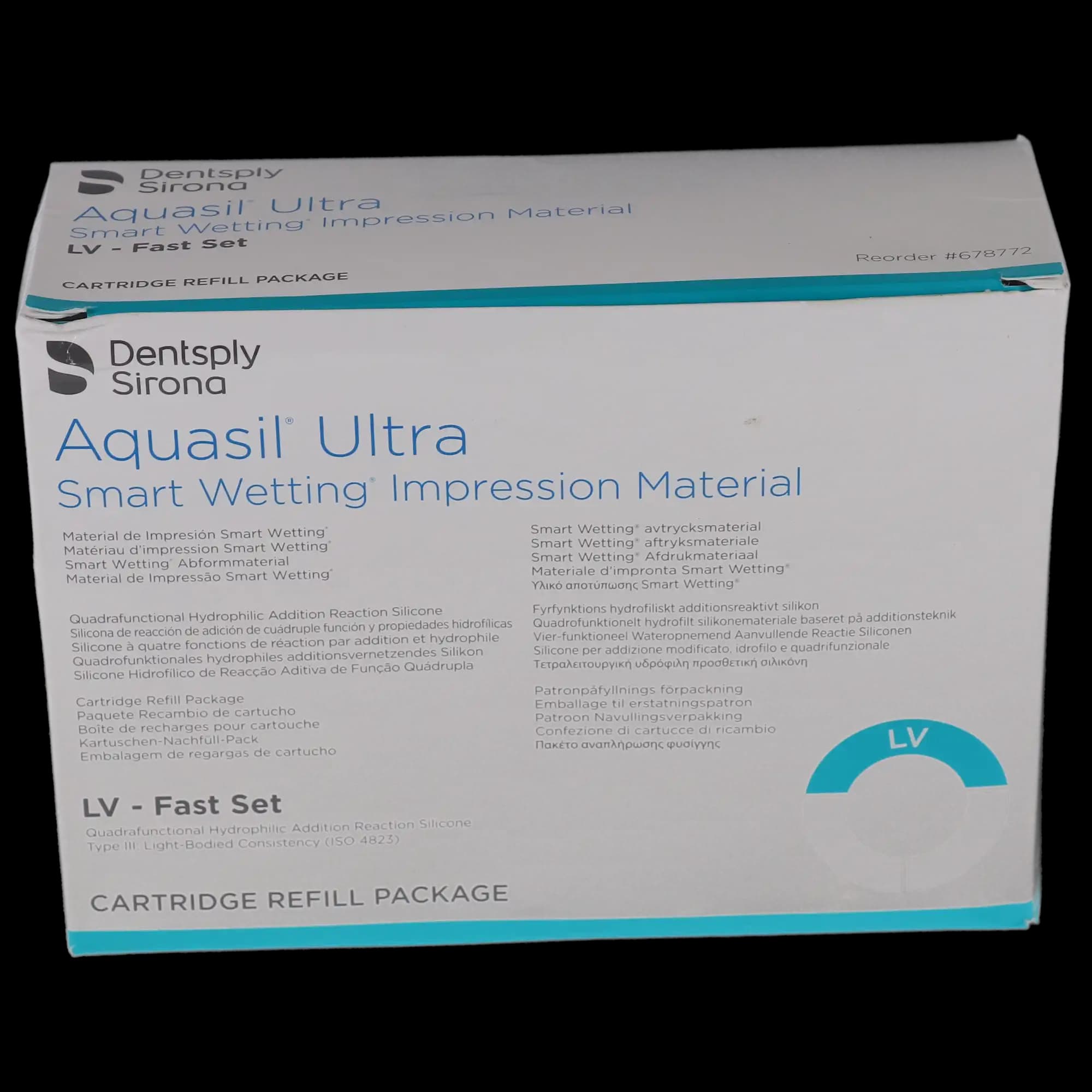 Aquasil Ultra Smart Wetting Impression Material, Light Body (LV), Fast Set, Mint, Teal, 50 ml Cartridges, 4/Pk, 678772 thumbnail 5