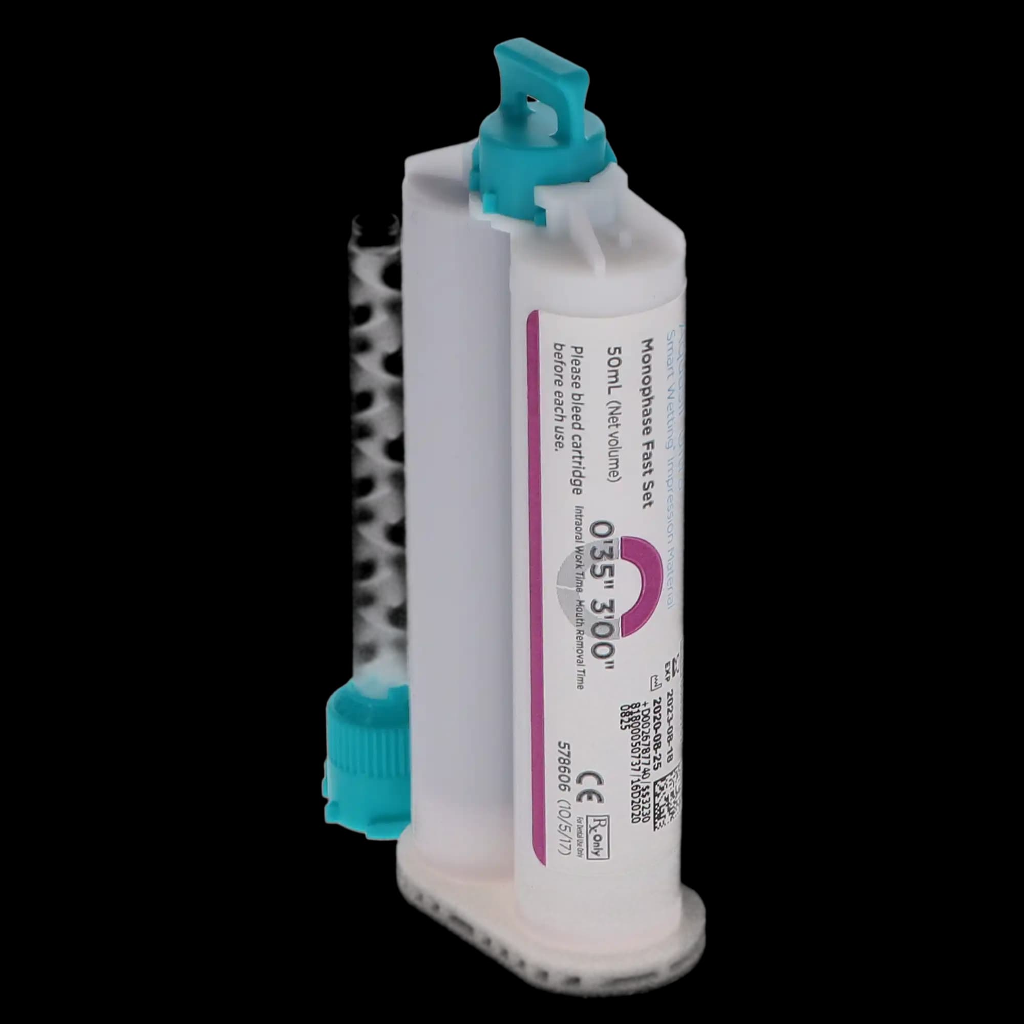Aquasil Ultra Smart Wetting Impression Material, Monophase, Fast Set, 50 ml Cartridges, Mint, Purple, 4/Pk, 678774 thumbnail 4