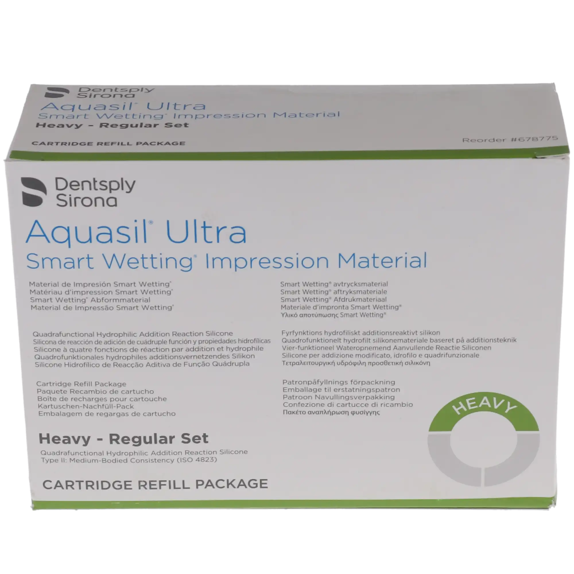Aquasil Ultra Smart Wetting Impression Material, Heavy Body, Regular Set, Light Green, Mint, 50 ml Cartridges, 4/Pk, 678775 thumbnail 5
