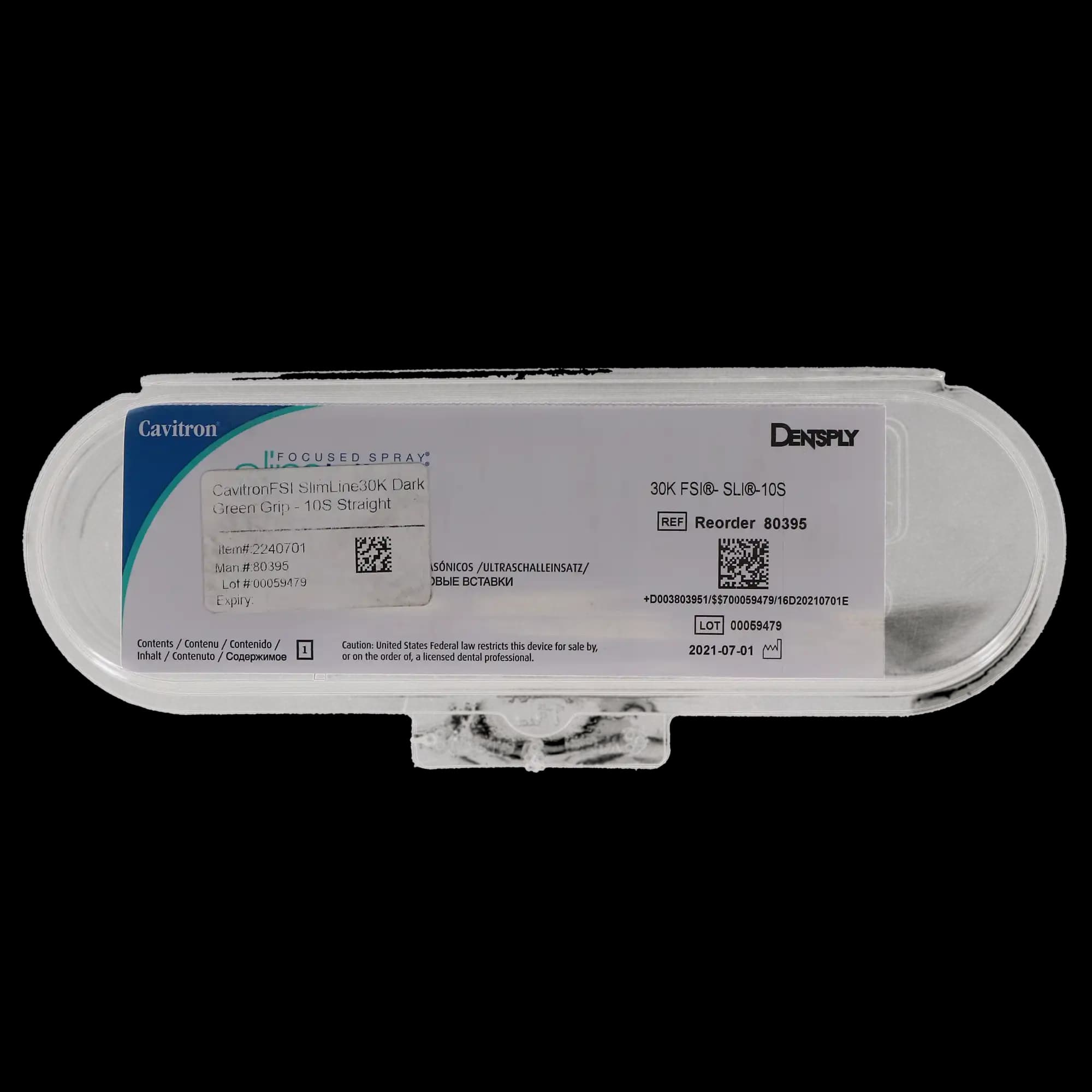 Dentsply Cavitron FSI-SLI 10S Focused Spray SlimLine Ultrasonic Insert, 30K, Straight, Dark Green, 1/Pk, 80395 thumbnail 10