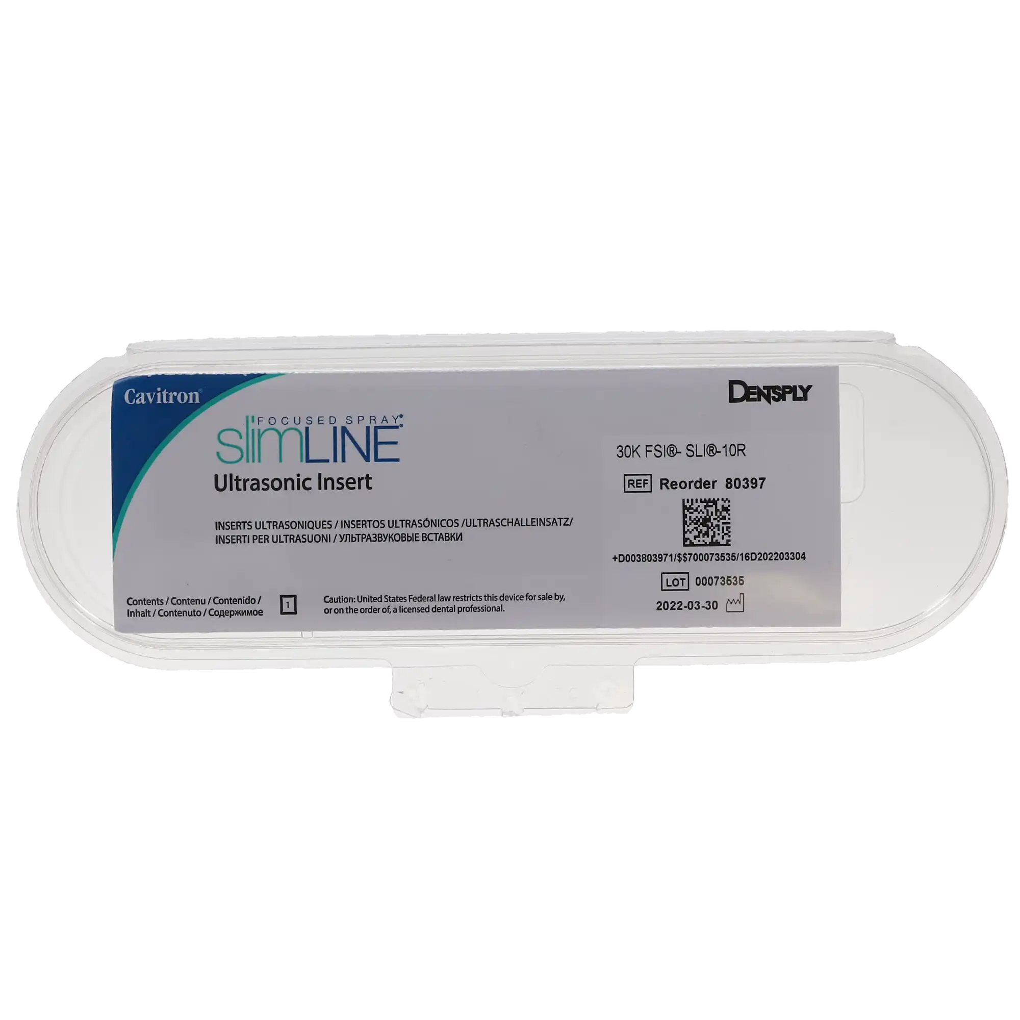 Cavitron FSI Slimline Ultrasonic Insert, FSI-SLI-10R, Right Curve, 30 kHz, Dark Green Grip, 1/Pk, 80397 thumbnail 6