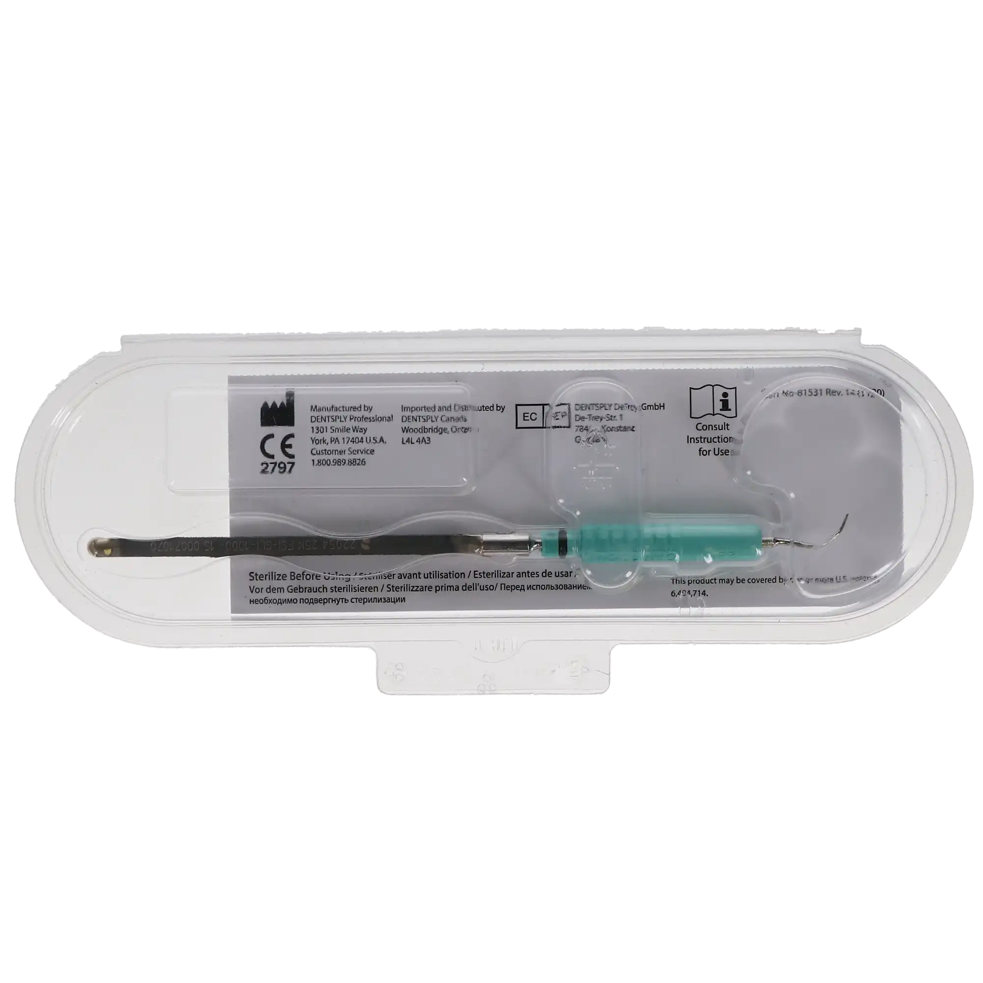 Cavitron FSI-SLI 1000 Focused Spray SlimLine Ultrasonic Insert, 25 kHz, Light Green Grip, Triple Bend, Thin, 1/Pk, 81569 thumbnail 10