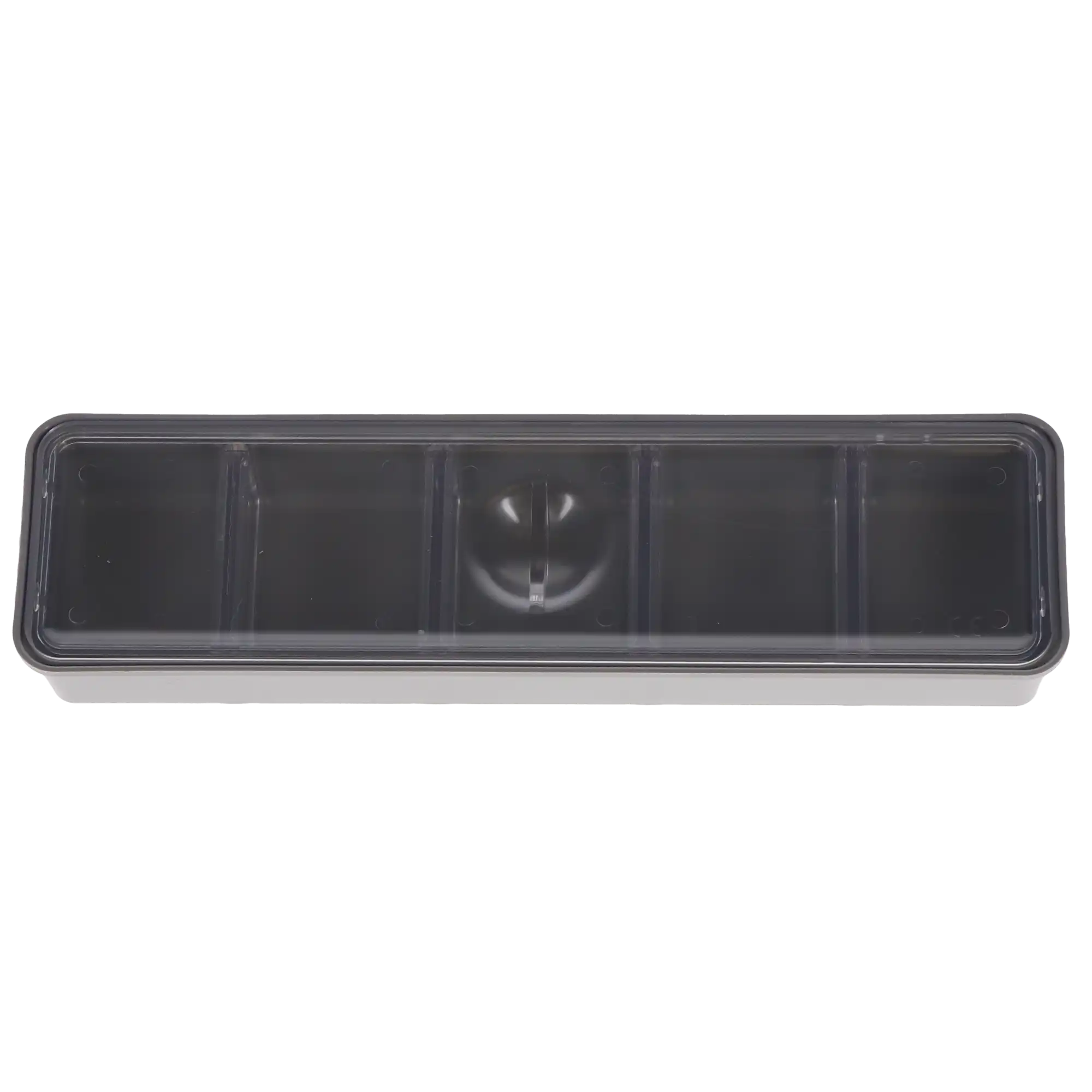 Zirc Long Tub Cup with Cover, Gray, 5 Compartments, 8-3/8"L x 2-5/16"W x 1-1/8"H, 1/Pk, 20Z473 thumbnail 2