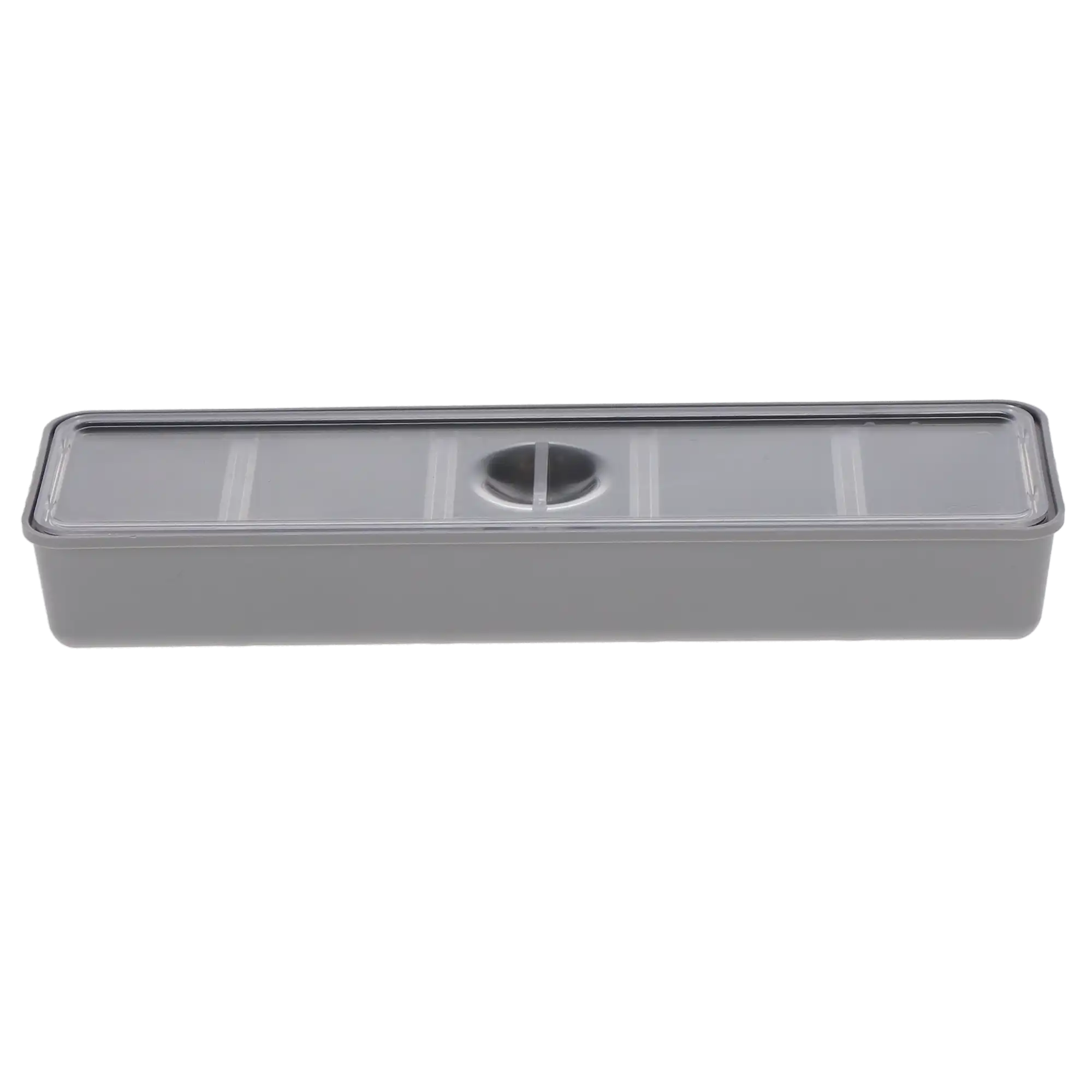 Zirc Long Tub Cup with Cover, Gray, 5 Compartments, 8-3/8"L x 2-5/16"W x 1-1/8"H, 1/Pk, 20Z473 thumbnail 6