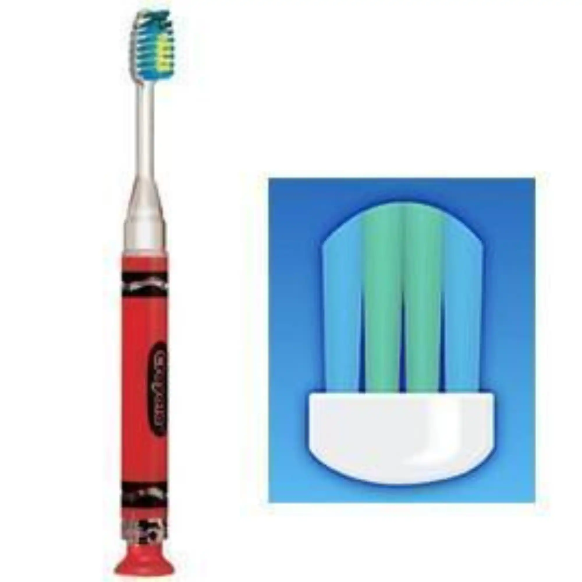 GUM Crayola Timer Light Toothbrush, Ultra Soft, Child/Junior, Assorted Colors, 12/Box, 202RL thumbnail 3