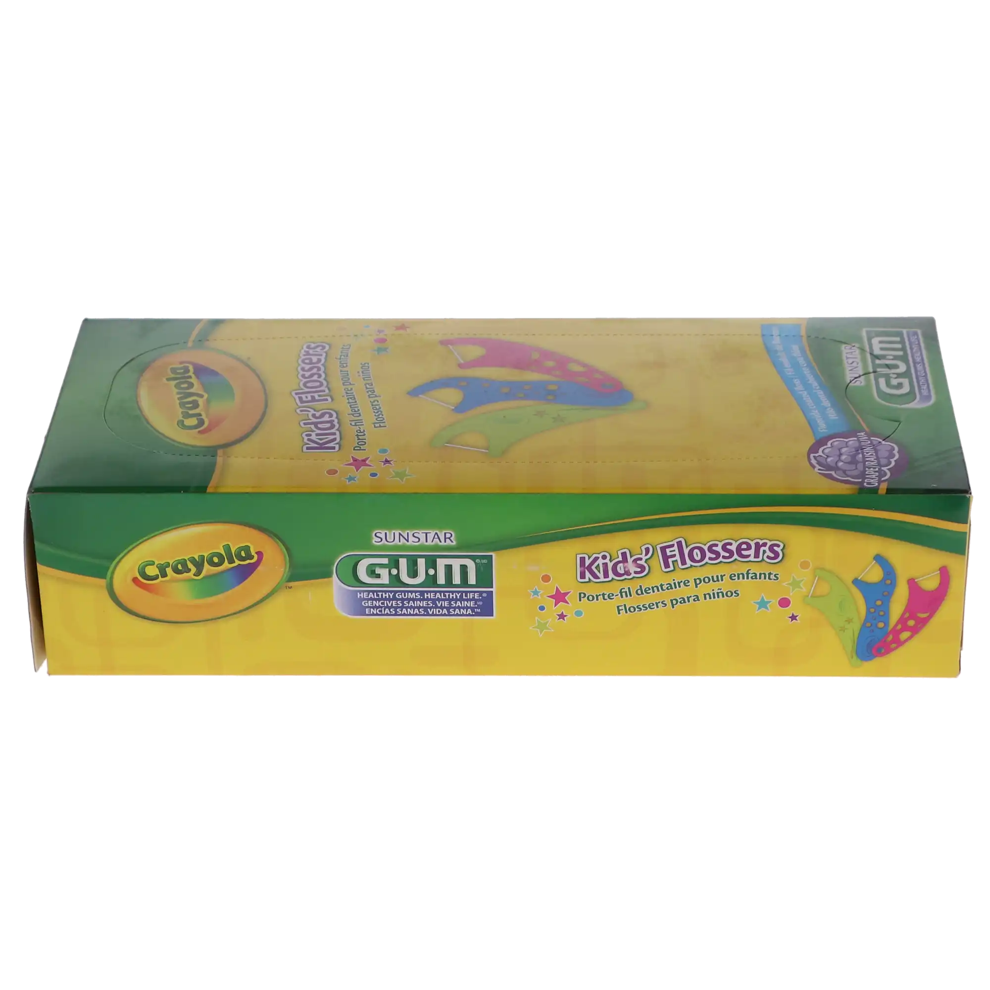 GUM Crayola Kids Flossers, Grape, 3 Flossers per Pack, 48 Packs per Box, 895PQ thumbnail 8