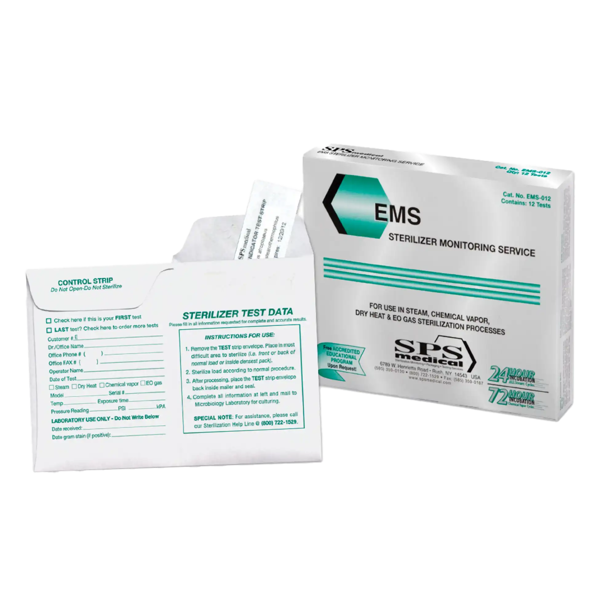 SPS Medical Econo Mail-In Sterilizer Monitor Service, 52 Tests/Box, EMS-052 thumbnail 8