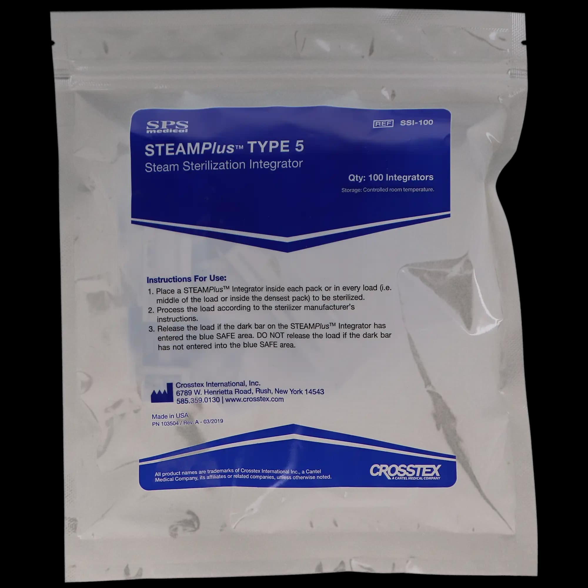 STEAMPlus™ Class 5 Sterilization Integrator Strips, 4" x 0.75", 100/Box, SSI-100 thumbnail 6