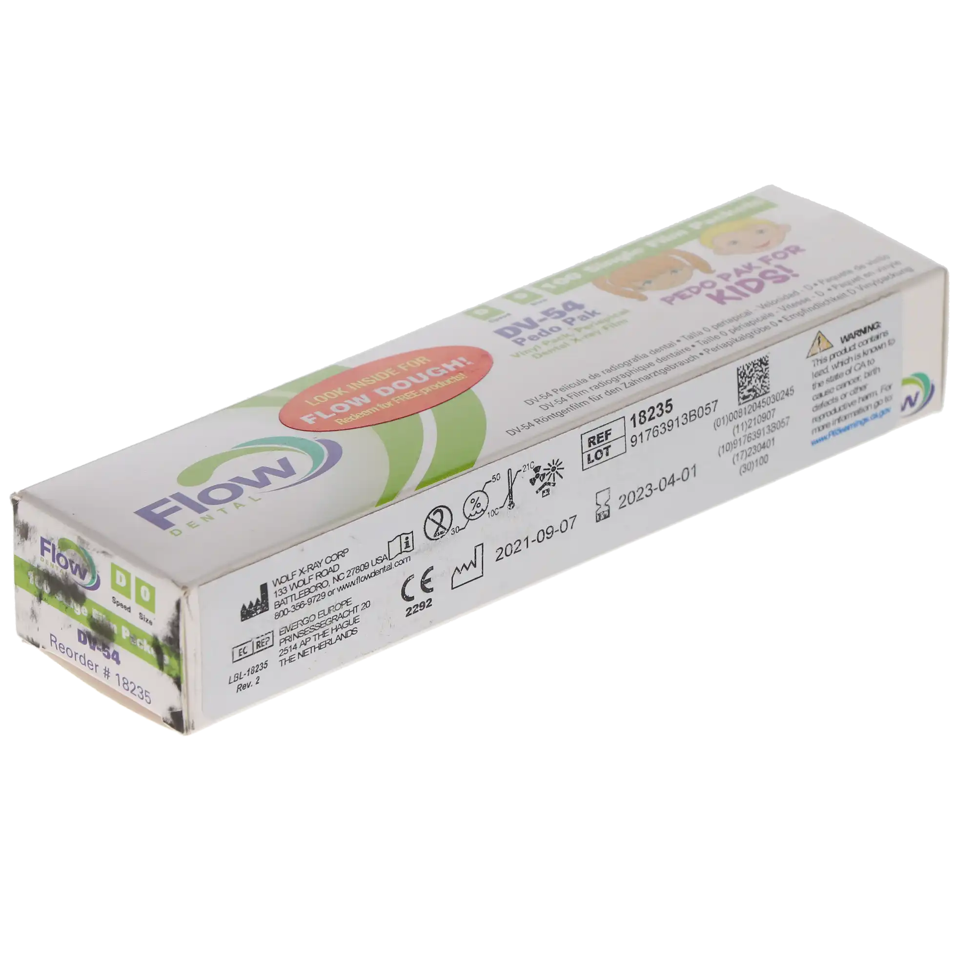 Flow Silver D DV-54 Intraoral Dental X-Ray Film, Size 0 (Child), D-Speed, Pedo Pack, 100/Pk, 18235 thumbnail 7