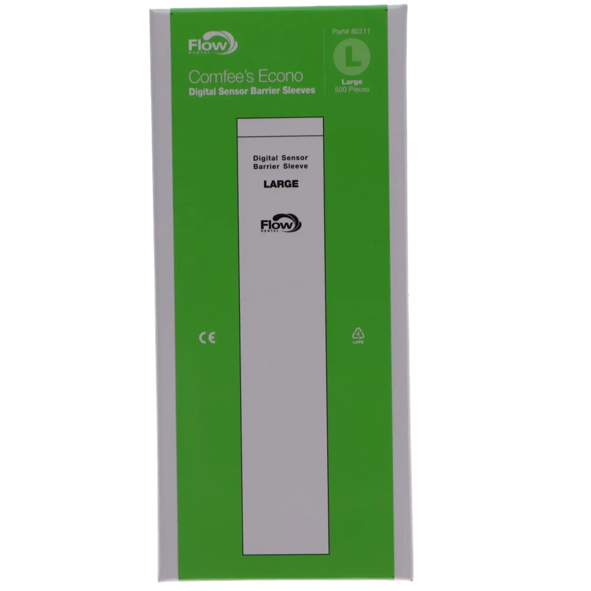 Comfees Econo-Pak Sensor Sleeves, Large (#2), Vinyl, Clear, 500/Box, 80211 thumbnail 7