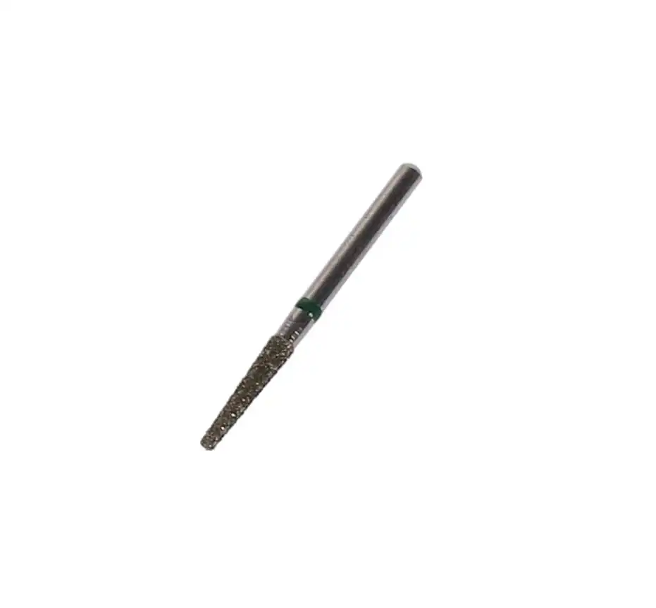 Sabur Diamond Bur, FG, Flat End Taper, Coarse, Green, 1.6 mm, 847-016C, 10/Pk, DB-847-016C - Sabur, Diamond Bur, FG, Flat End Taper, Coarse, Green, 1.6 mm, 847-016C, 10/Pk, DB-847-016C - Image 1