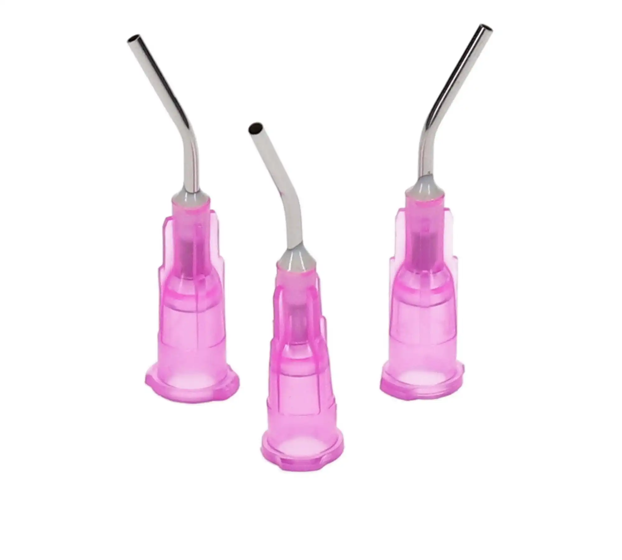 3D Dental Disposable Pre-Bent Applicator Tips, 18 Gauge, Pink, 100/Pack, PBLN thumbnail 2